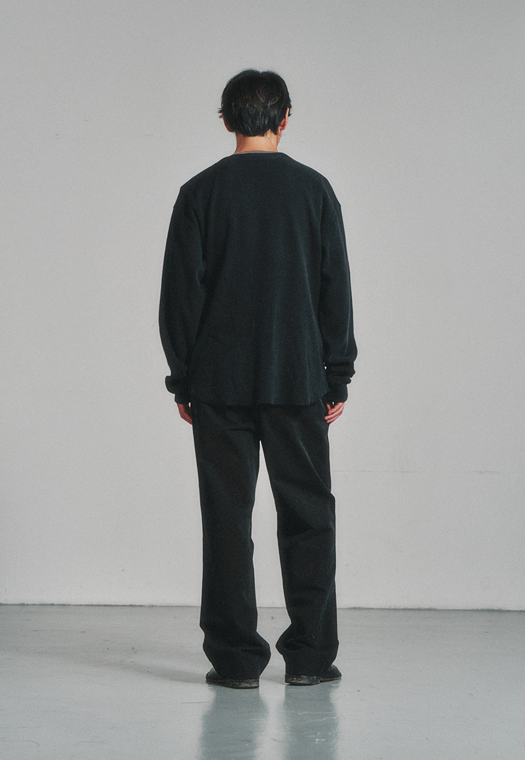 Art if acts - Garment Dyed Waffle Henley (Faded Black) product image 3 | TRAB K-Fashion Australia
