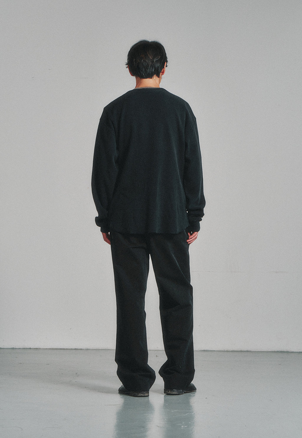 Art if acts - Garment Dyed Waffle Henley (Faded Black) product image 3 | TRAB K-Fashion Australia