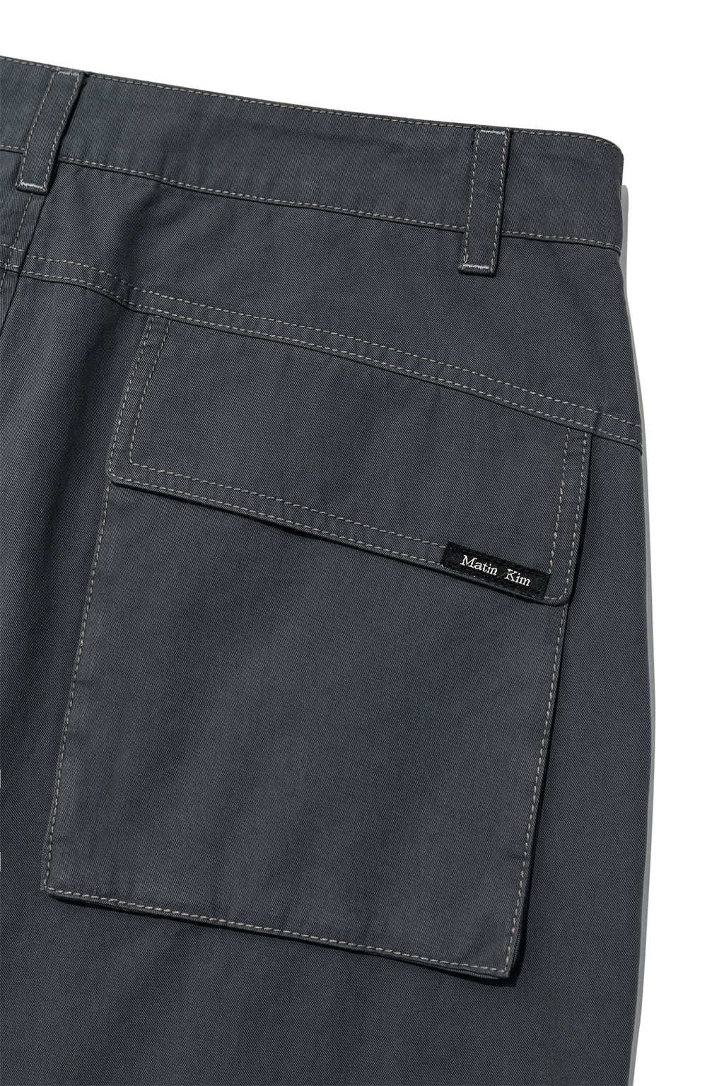 Matin Kim - Out Pocket Cotton Cargo Pants (Smoke Blue) product image 6 | TRAB K-Fashion Australia