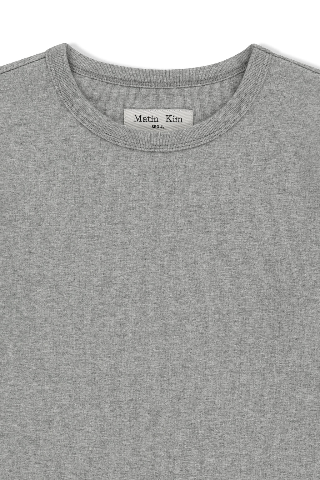 Matin Kim - Label Detail Slim Fit Top (Grey) product image 3 | TRAB K-Fashion Australia