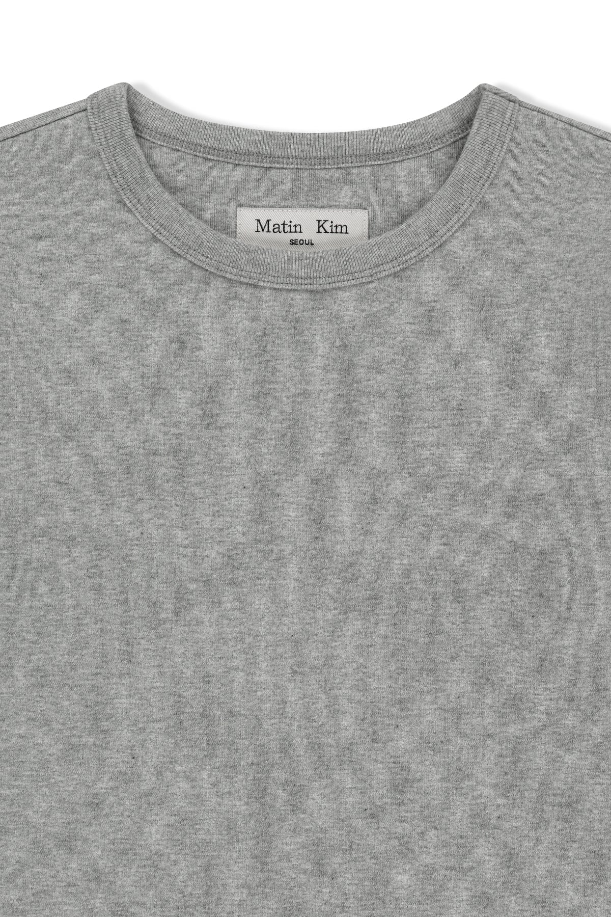 Matin Kim - Label Detail Slim Fit Top (Grey) product image 3 | TRAB K-Fashion Australia