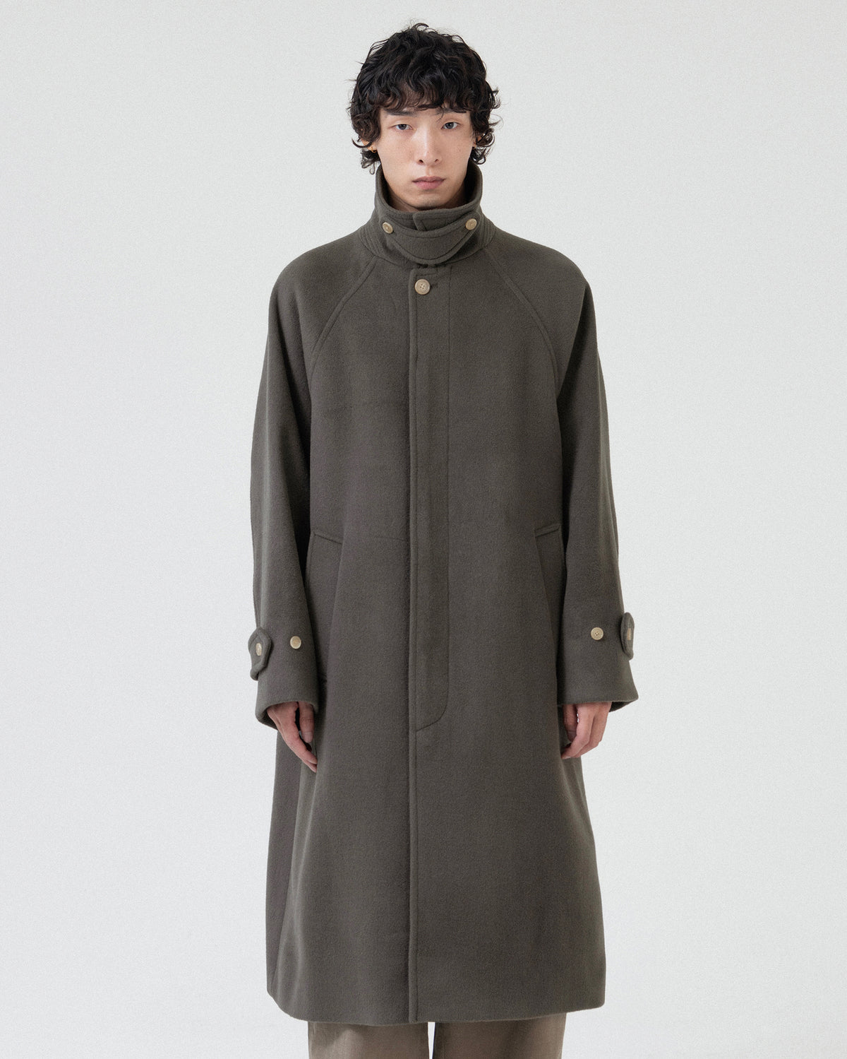 Brownyard - Balmacaan Coat (Olive Grey) product image 4 | TRAB K-Fashion Australia