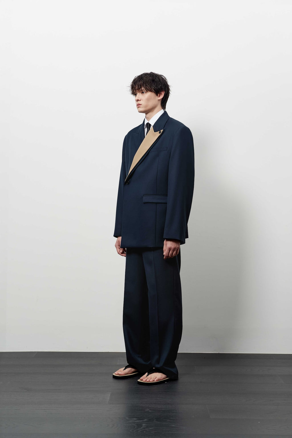 Stu - Layered Lapel Blazer (Navy) product image 2 | TRAB K-Fashion Australia