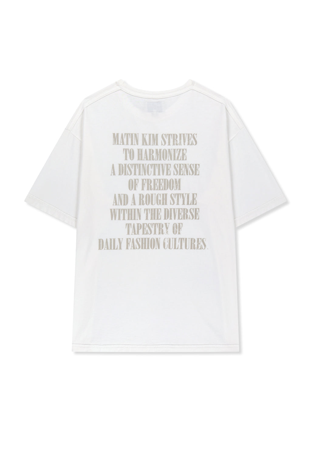 Matin Kim - Vintage Lettering Graffiti Top (White) product image 2 | TRAB K-Fashion Australia