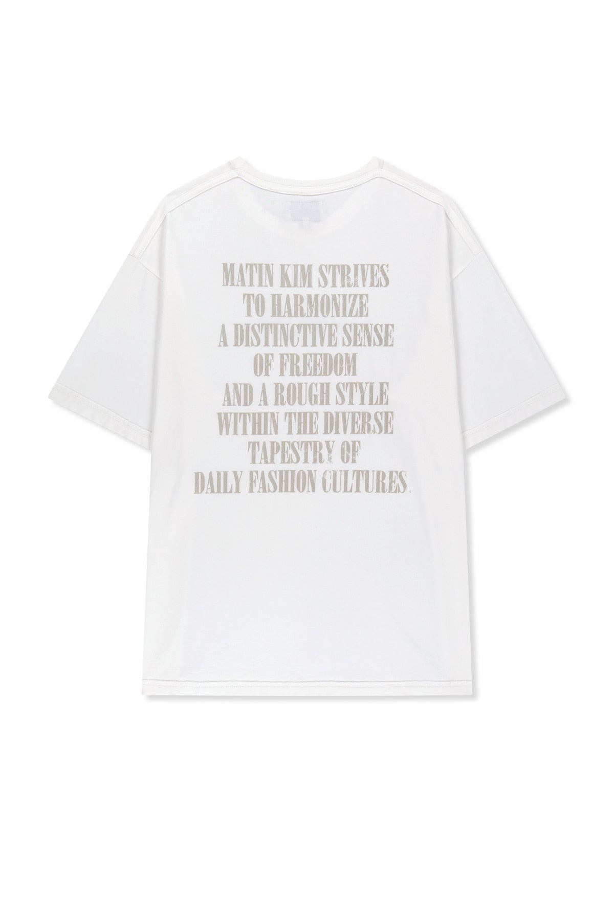 Matin Kim - Vintage Lettering Graffiti Top (White) product image 2 | TRAB K-Fashion Australia