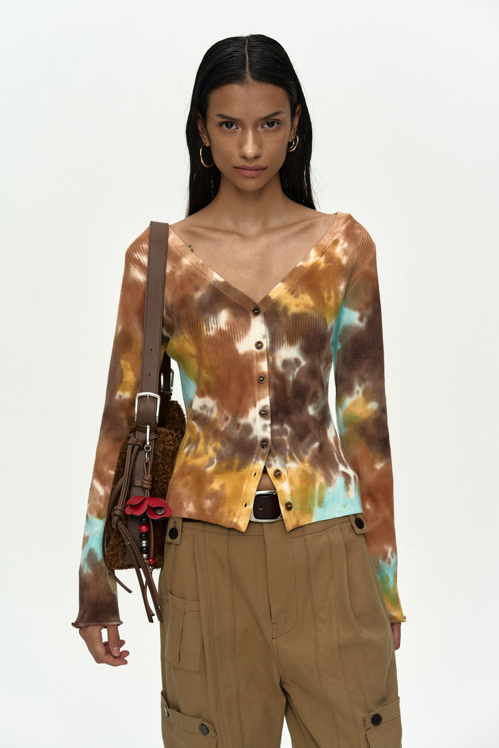 Andersson Bell - Multi-Dye Knit Cardigan (Brown) product image 5 | TRAB K-Fashion Australia