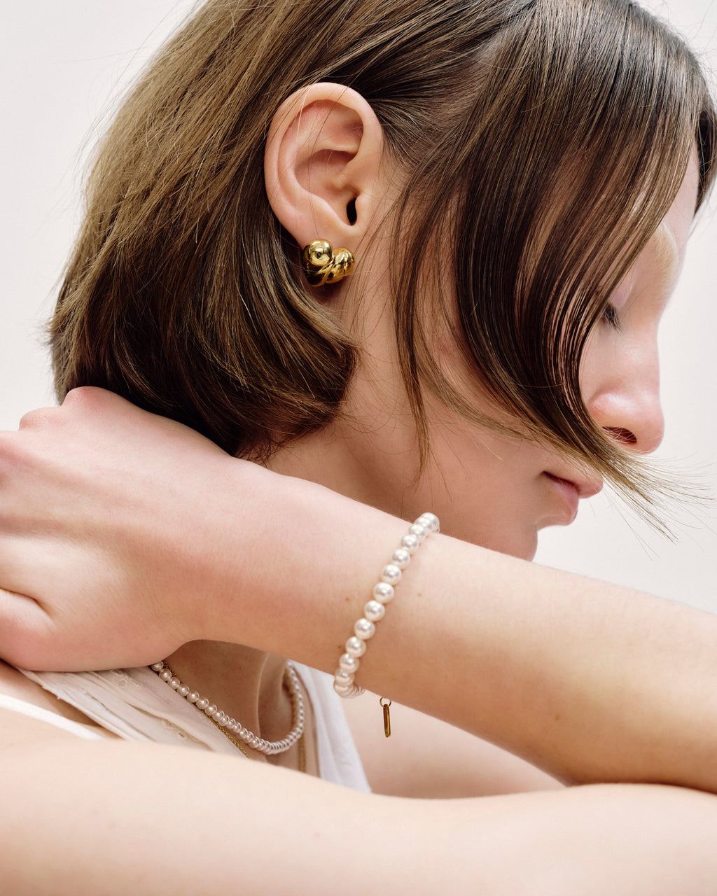 Numbering - Wavy Heart Stud Earrings #5127 product image 1 | TRAB K-Fashion Australia