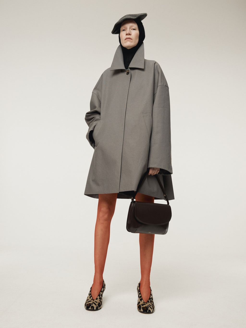 Recto - Oversized Half Coat (Stone Grey) product image 5 | TRAB K-Fashion Australia
