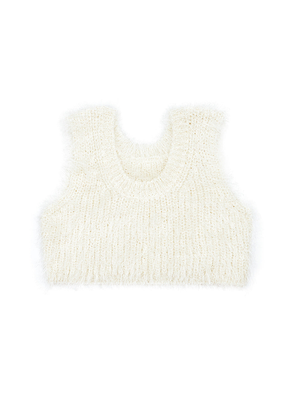 Margarin Fingers - Brush Crop Knit Vest (Ivory) product image 2 | TRAB K-Fashion Australia