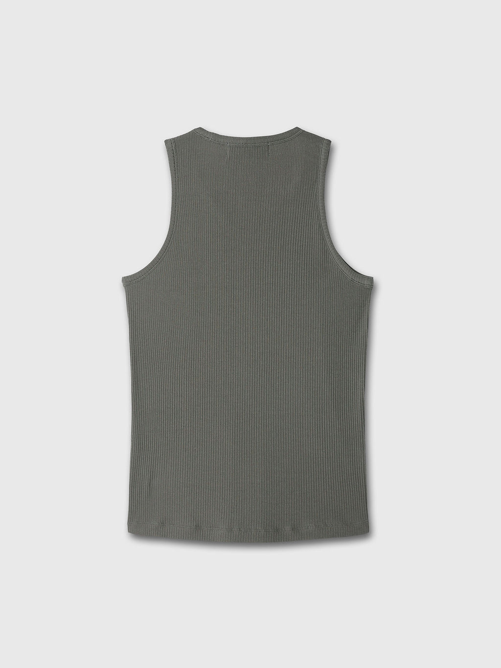 Tonywack - Silk Lyocell Rib Tank Top Japanese Fabric (Olive Charcoal) product image 10 | TRAB K-Fashion Australia