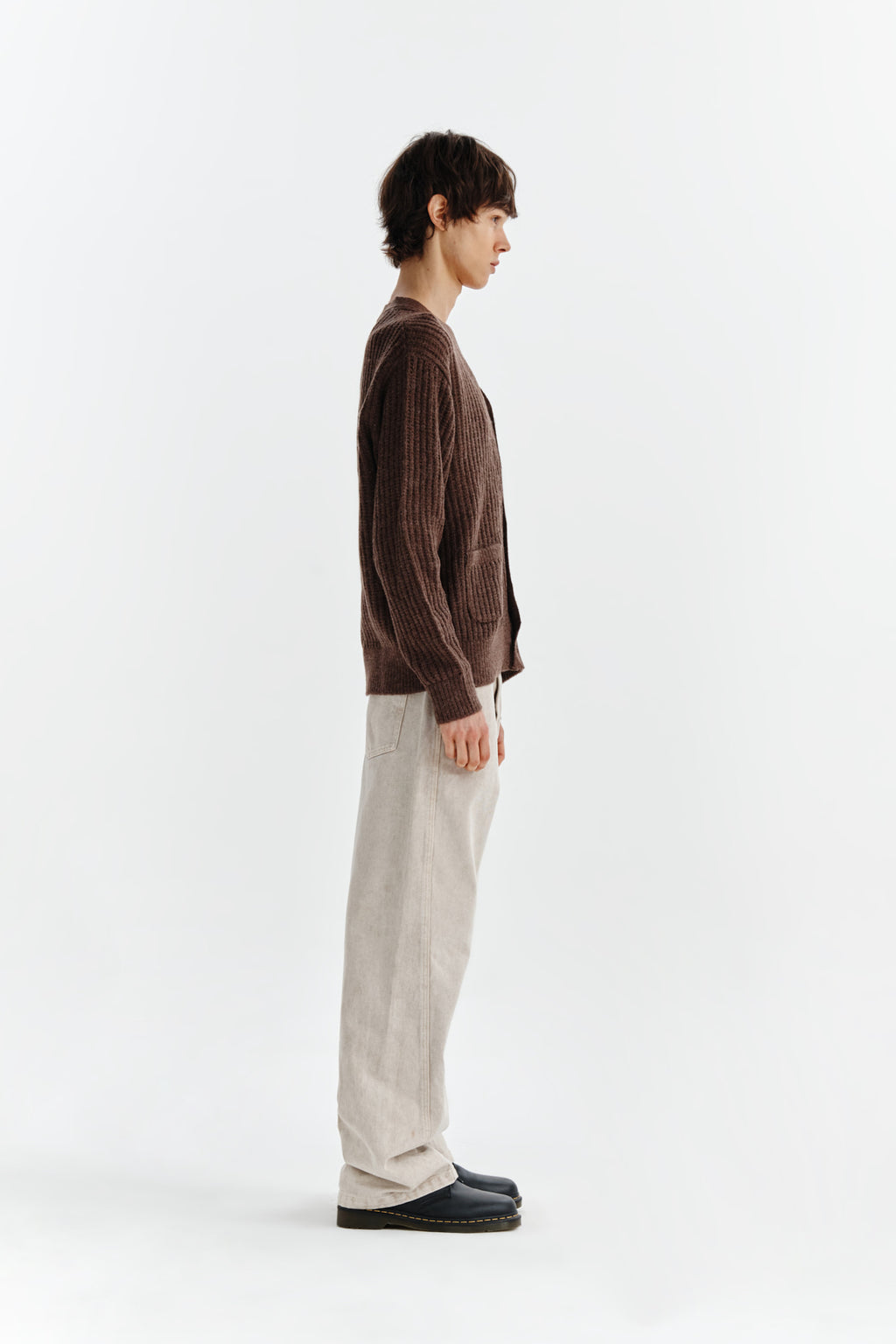 Matin Kim - Hairy Crochet Cardigan (Brown) product image 6 | TRAB K-Fashion Australia