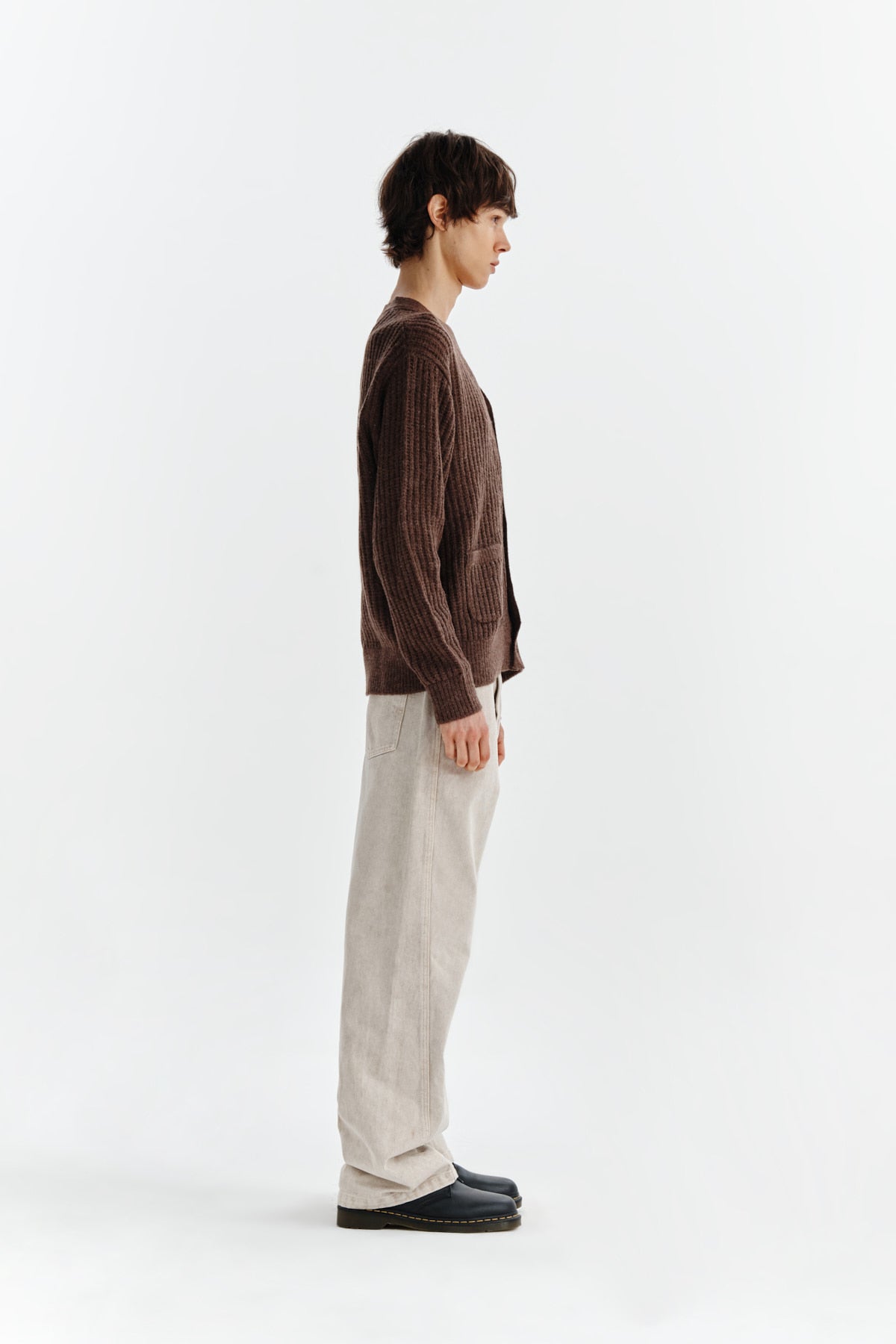 Matin Kim - Hairy Crochet Cardigan (Brown) product image 6 | TRAB K-Fashion Australia