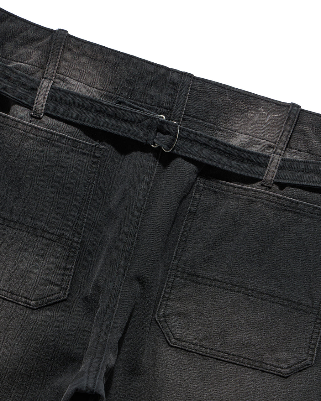Eastlogue - Cinch Back Curved Pants (Black Herringbone) product image 6 | TRAB K-Fashion Australia