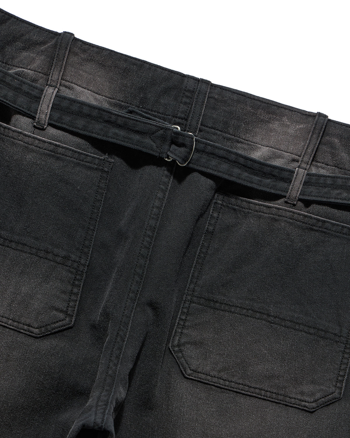 Eastlogue - Cinch Back Curved Pants (Black Herringbone) product image 6 | TRAB K-Fashion Australia
