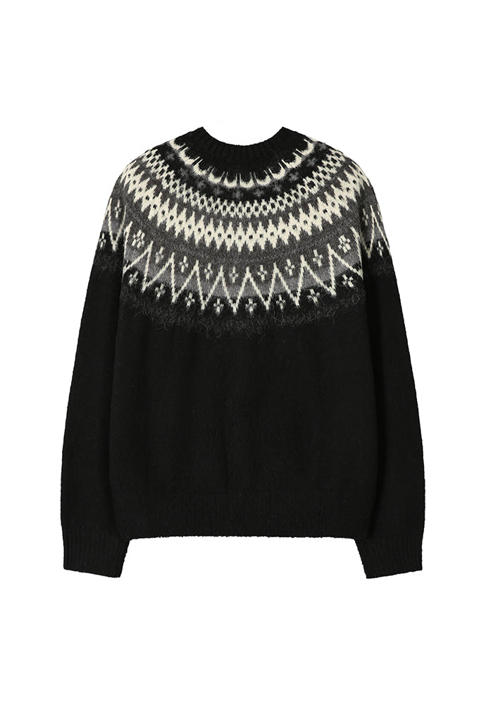 Art if acts - Fair Isle Mohair Cardigan (Black) product image 8 | TRAB K-Fashion Australia