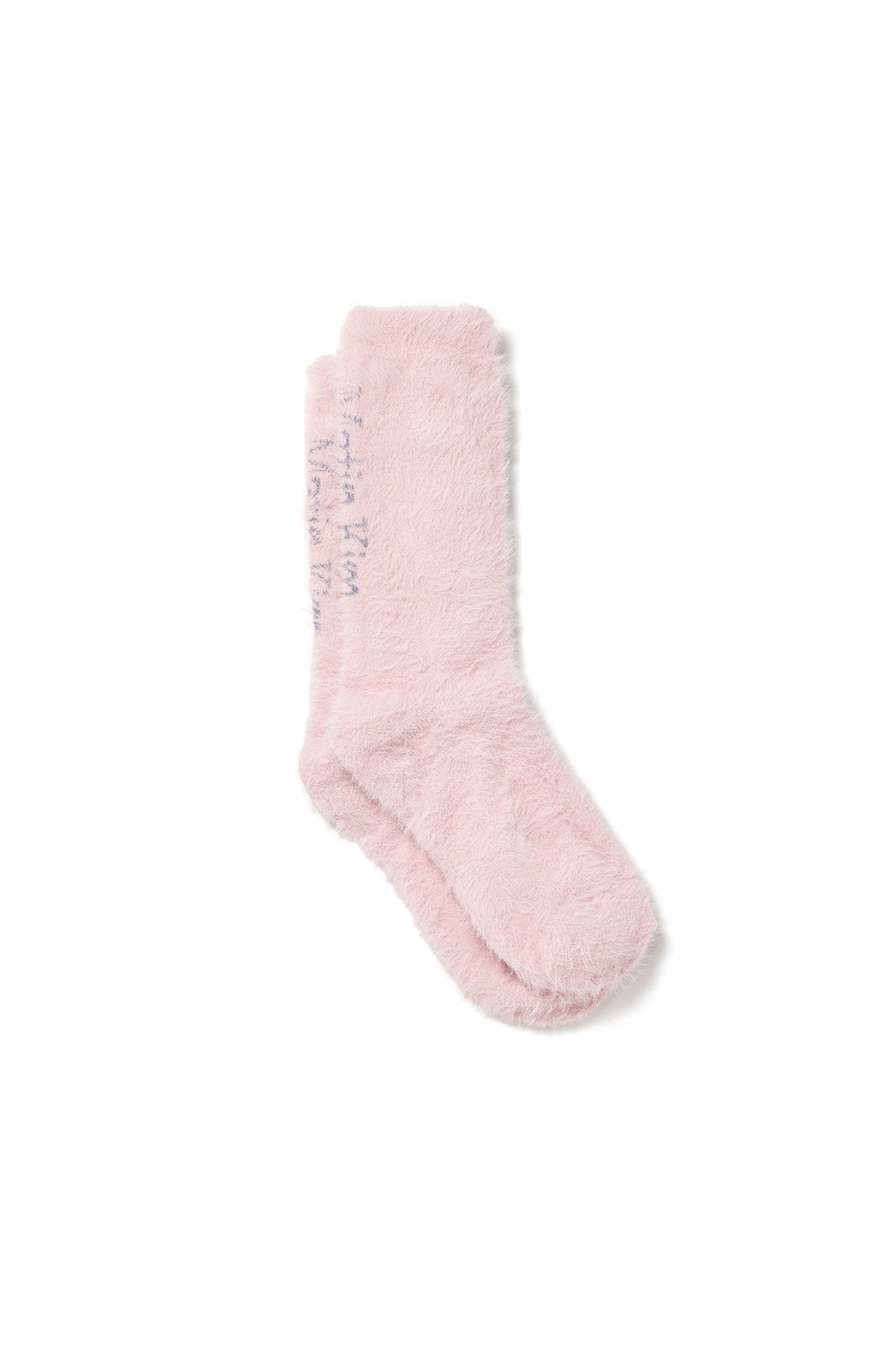 Matin Kim - Hairy Fur Crew Socks (Pink) product image 2 | TRAB K-Fashion Australia