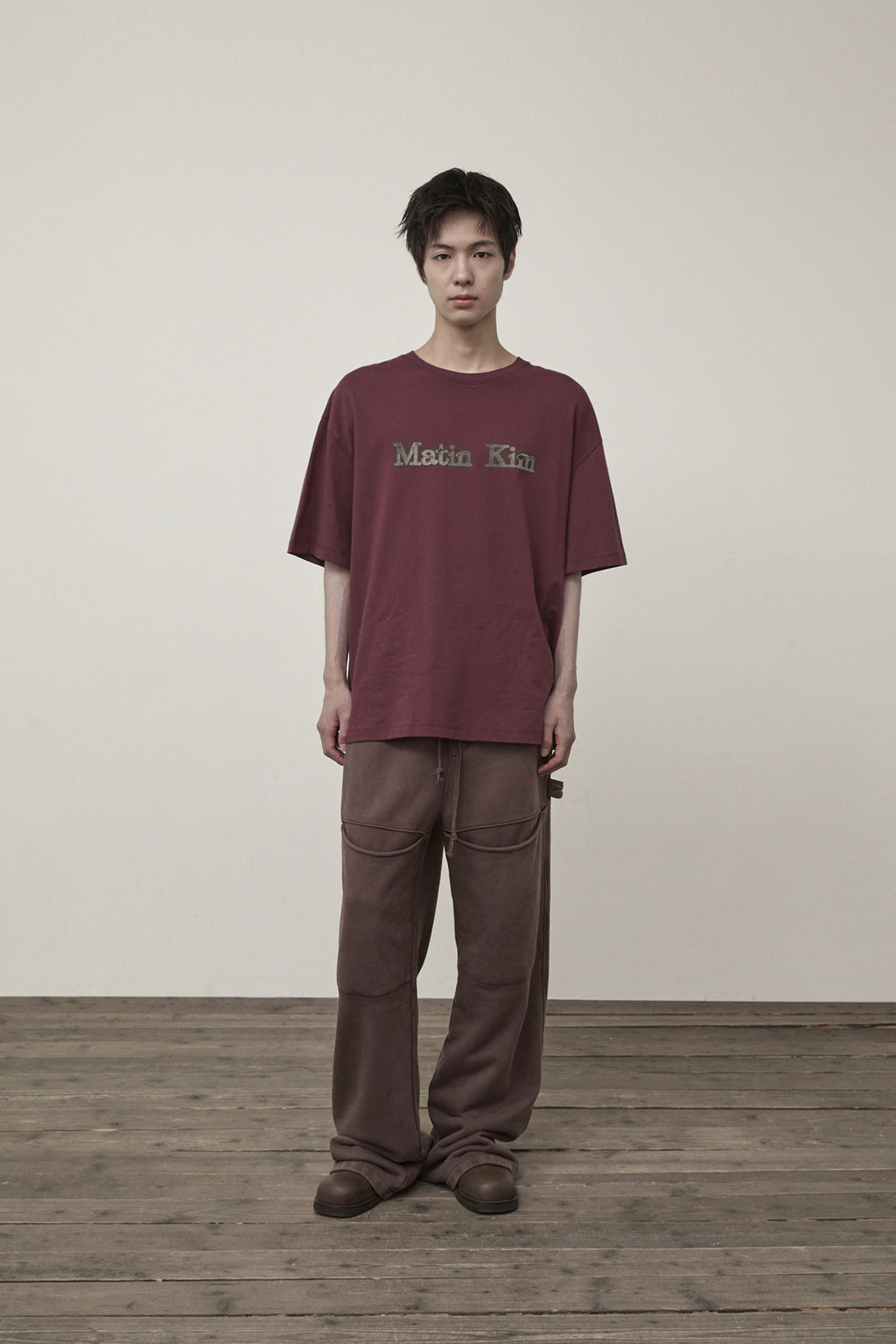 Matin Kim - Vintage Logo Graphic Top (Burgundy) product image 10 | TRAB K-Fashion Australia
