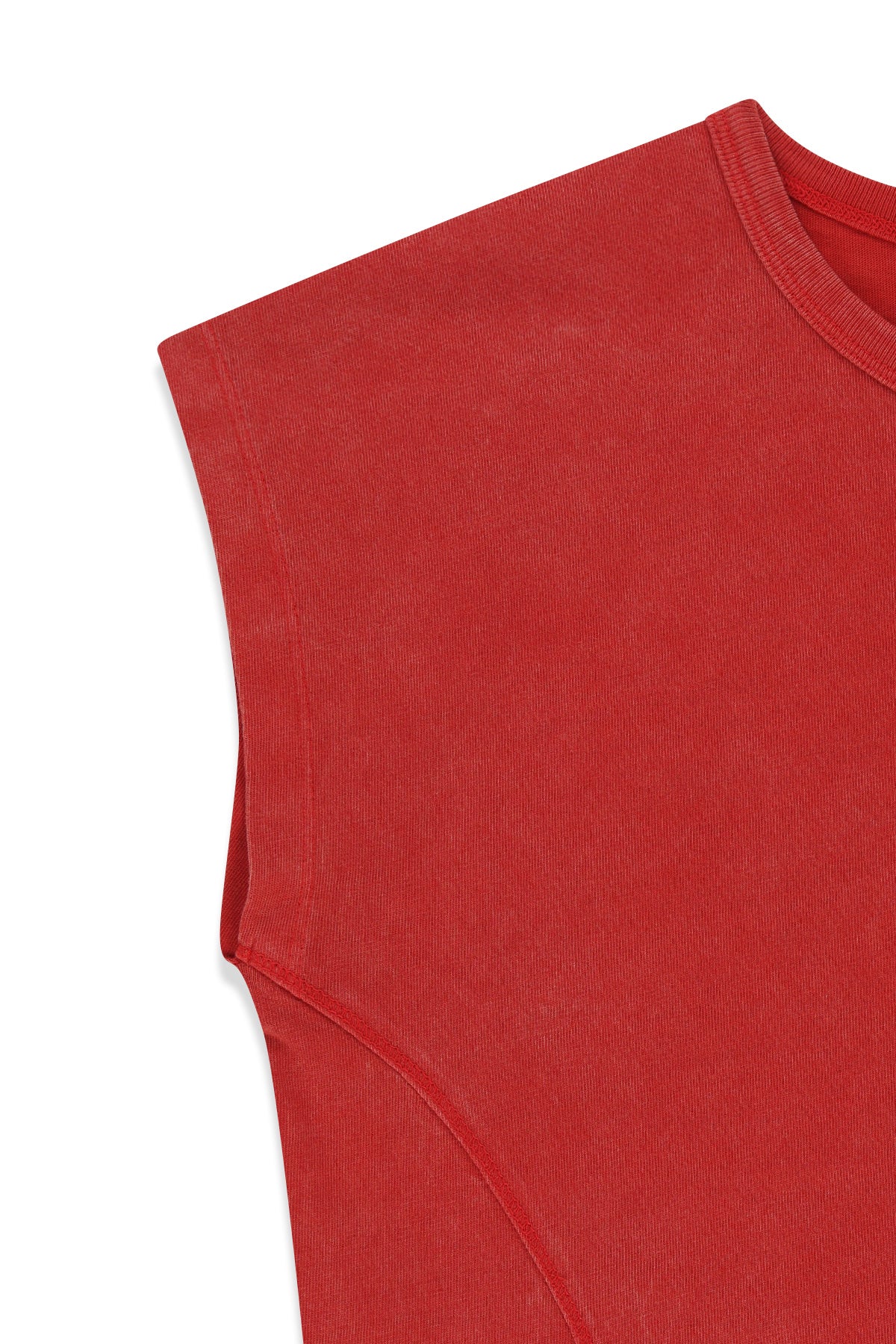 Matin Kim - Curved Cut Slim Top (Red) product image 5 | TRAB K-Fashion Australia
