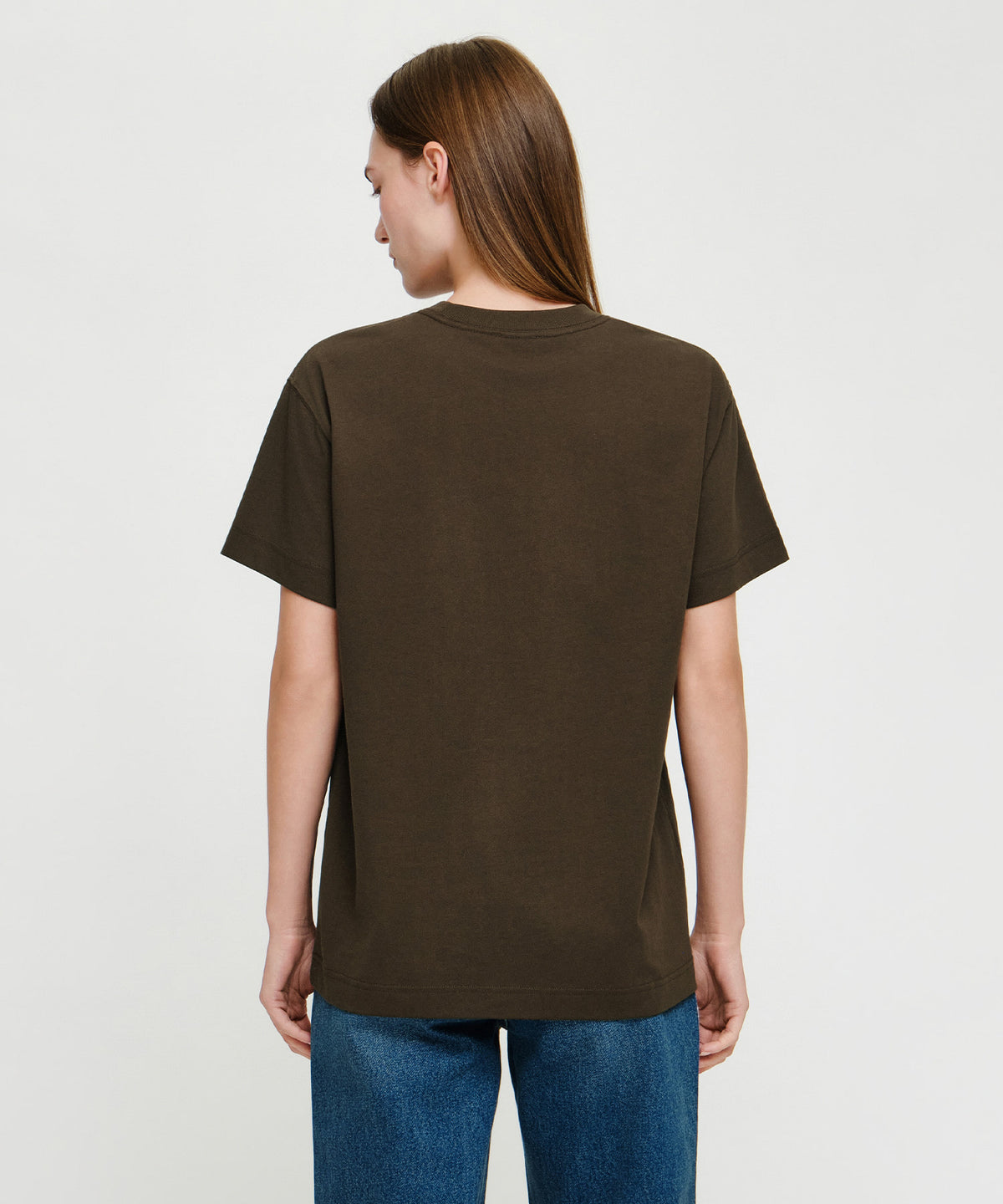 Marithe & Francois Girbaud - [Pre-order – Ships 21 Sep] Seoul Exclusive Classic Logo Tee (Dark Brown) product image 3 | TRAB K-Fashion Australia