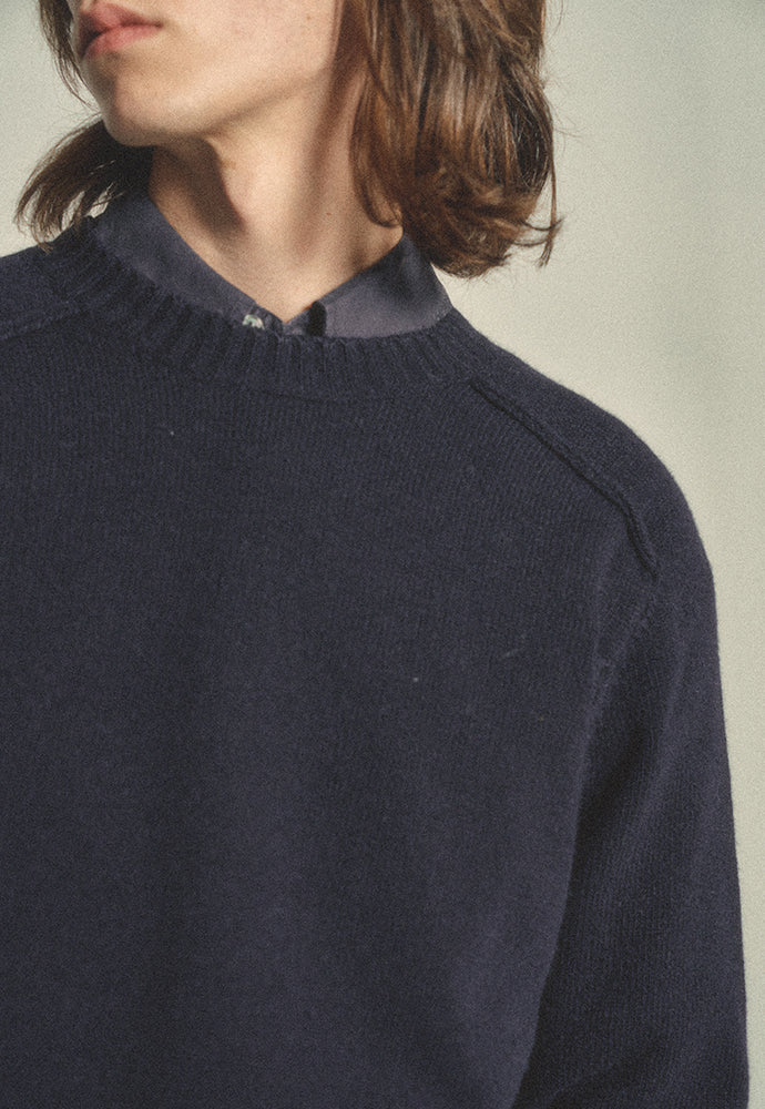 Art if acts - Fingerhole Saddle Neck Knit (Dark Navy) product image 6 | TRAB K-Fashion Australia
