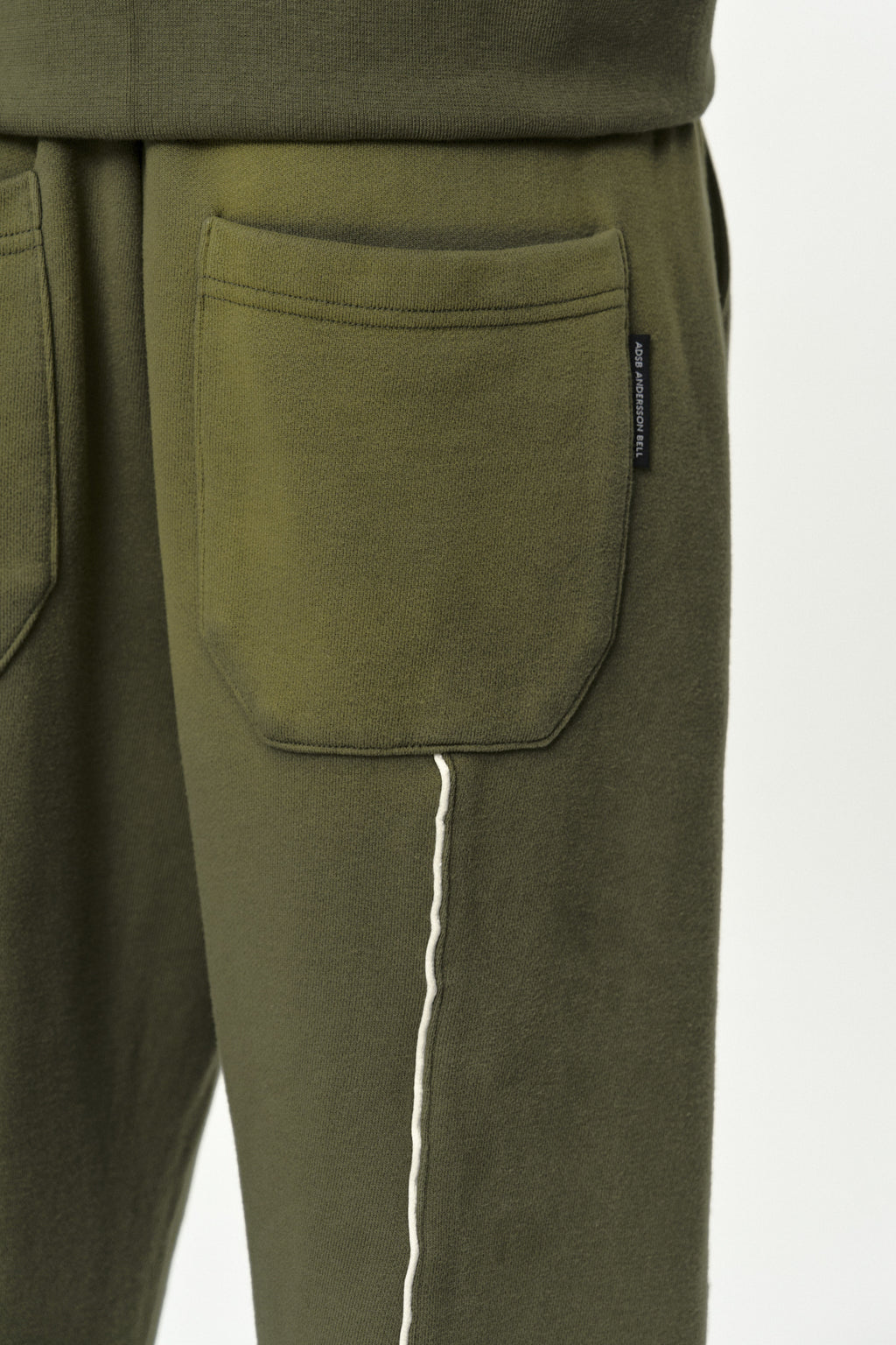 Andersson Bell - Unisex Piping Line Dyed Sweat Pants (Khaki) product image 8 | TRAB K-Fashion Australia