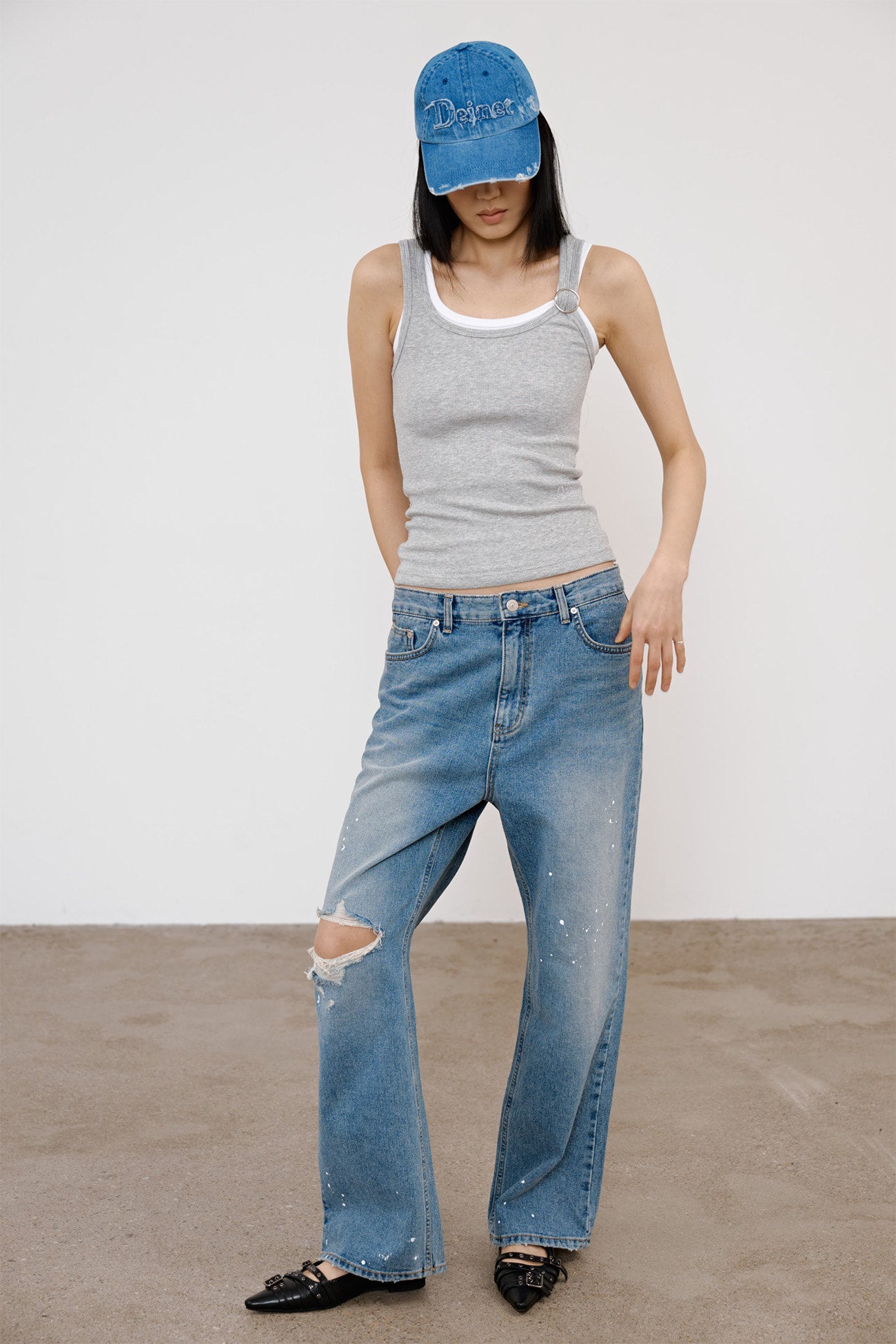 Deinet - Layered Ring Sleeveless (Melange Grey) product image 7 | TRAB K-Fashion Australia