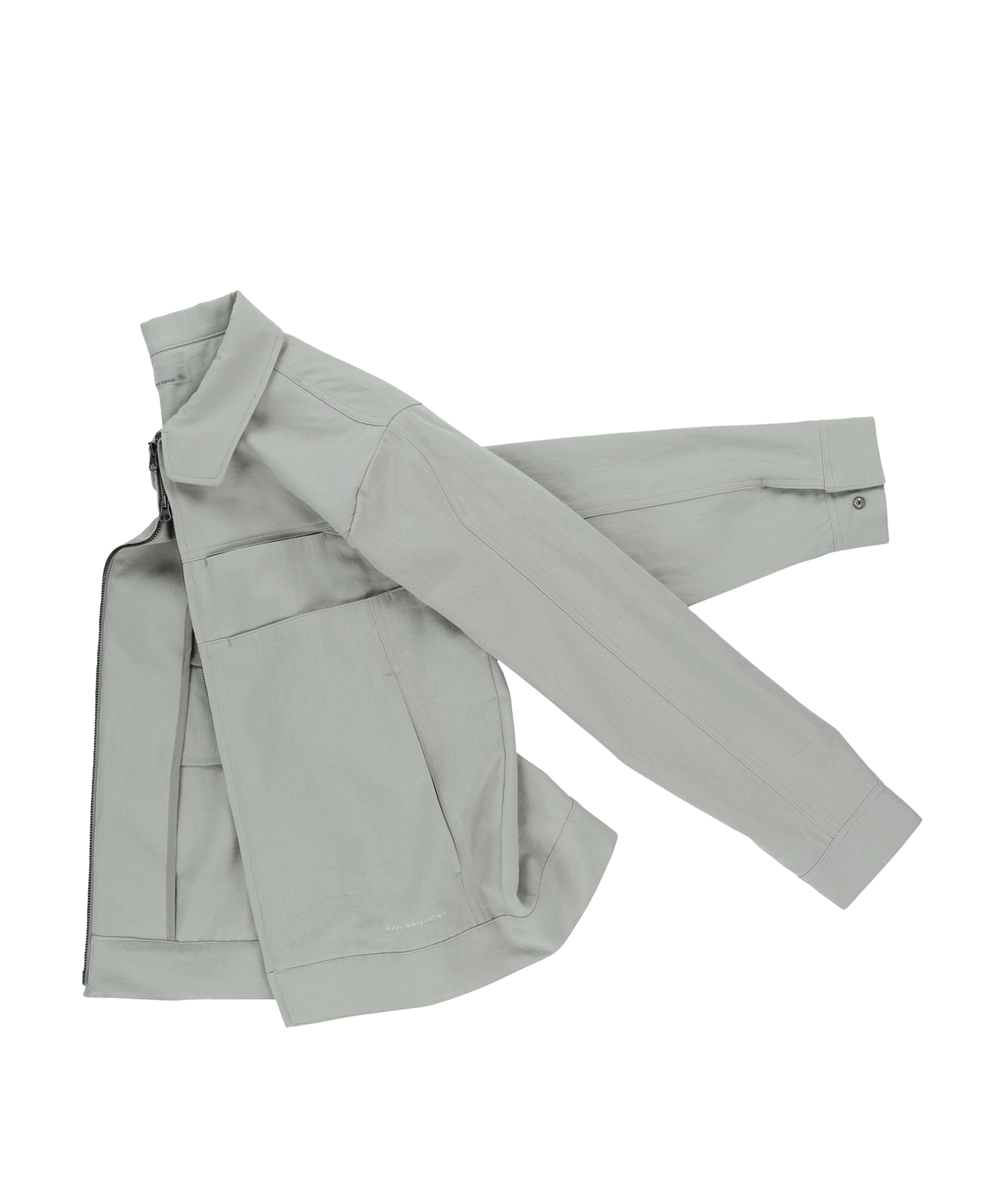 San San Gear - Layer Cotton Jacket (Light Grey) product image 7 | TRAB K-Fashion Australia