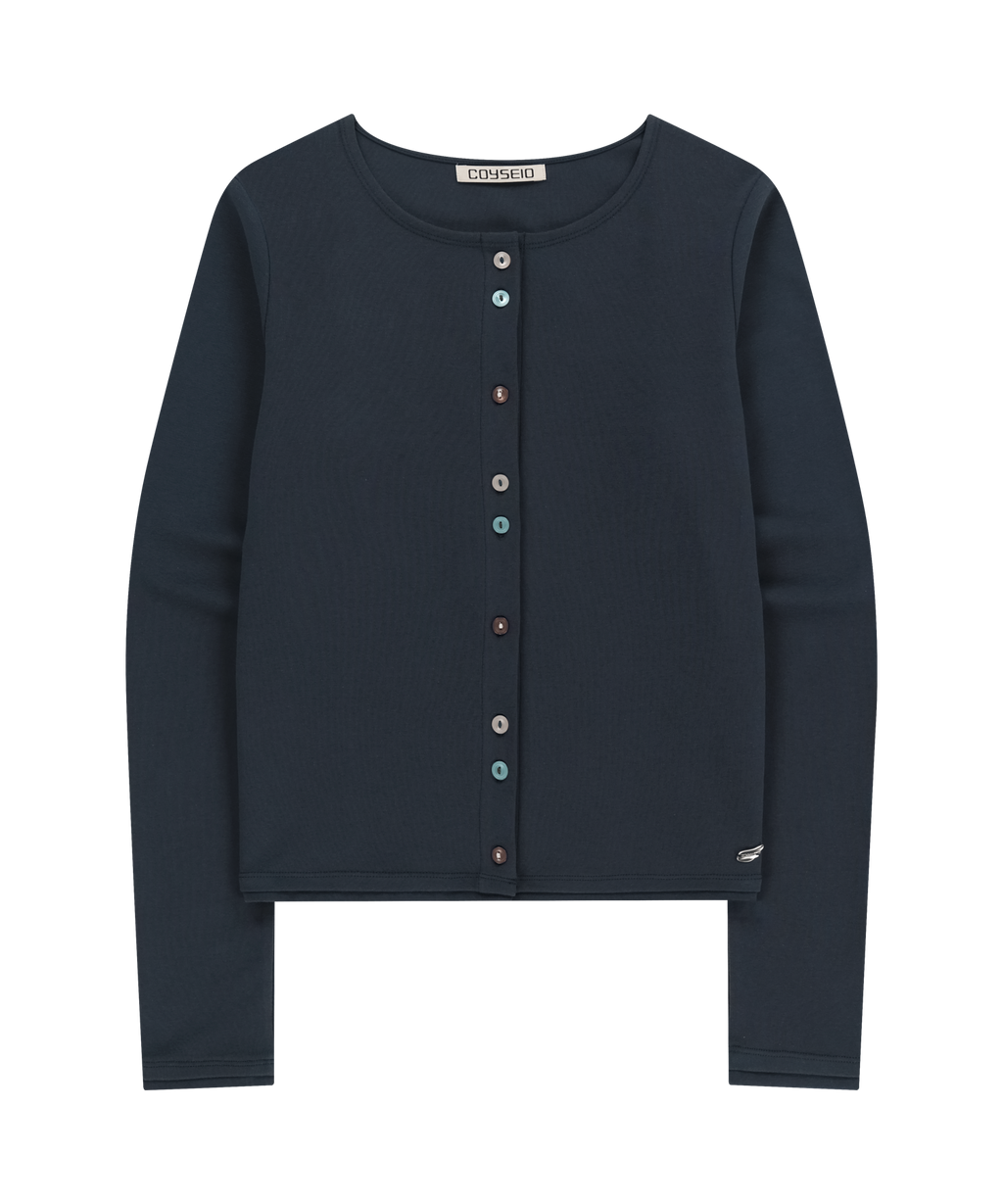 Coyseio - Raw Edge Cardigan (Navy) product image 1 | TRAB K-Fashion Australia
