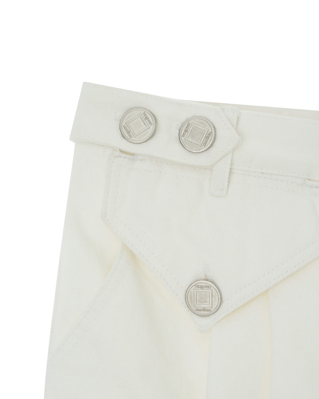 Kimhe Kim - Two Pockets Denim Shorts (White) product image 9 | TRAB K-Fashion Australia