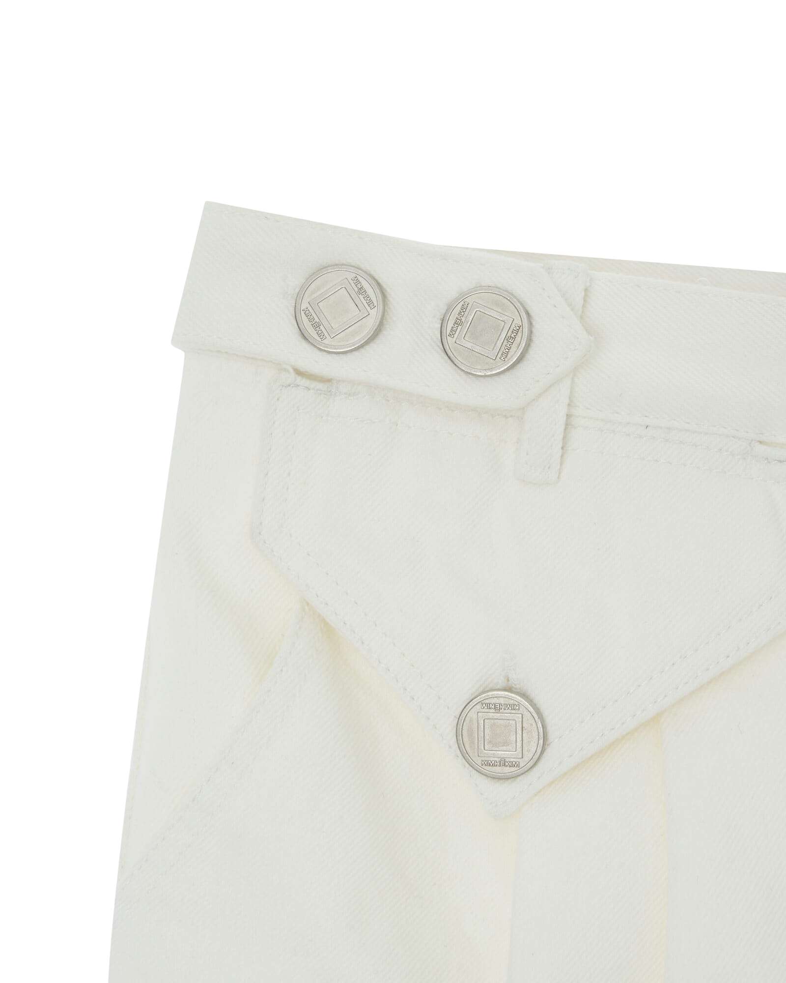 Kimhe Kim - Two Pockets Denim Shorts (White) product image 9 | TRAB K-Fashion Australia