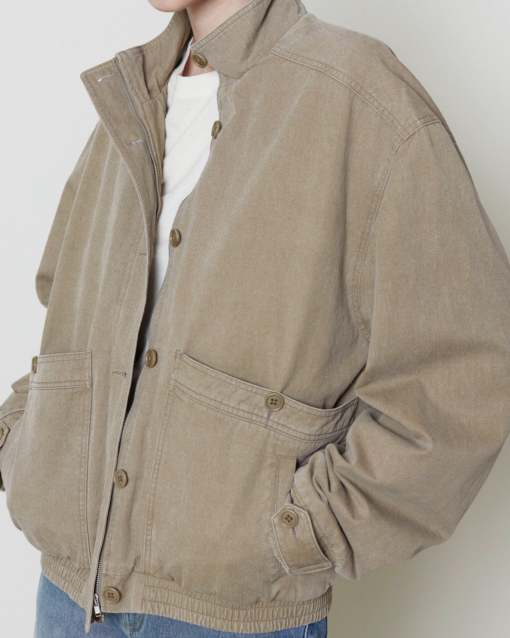 Brownyard - [Pre-Order – Ships September 18] W Washed Explorer Jacket (Dark Beige) product image 4 | TRAB K-Fashion Australia