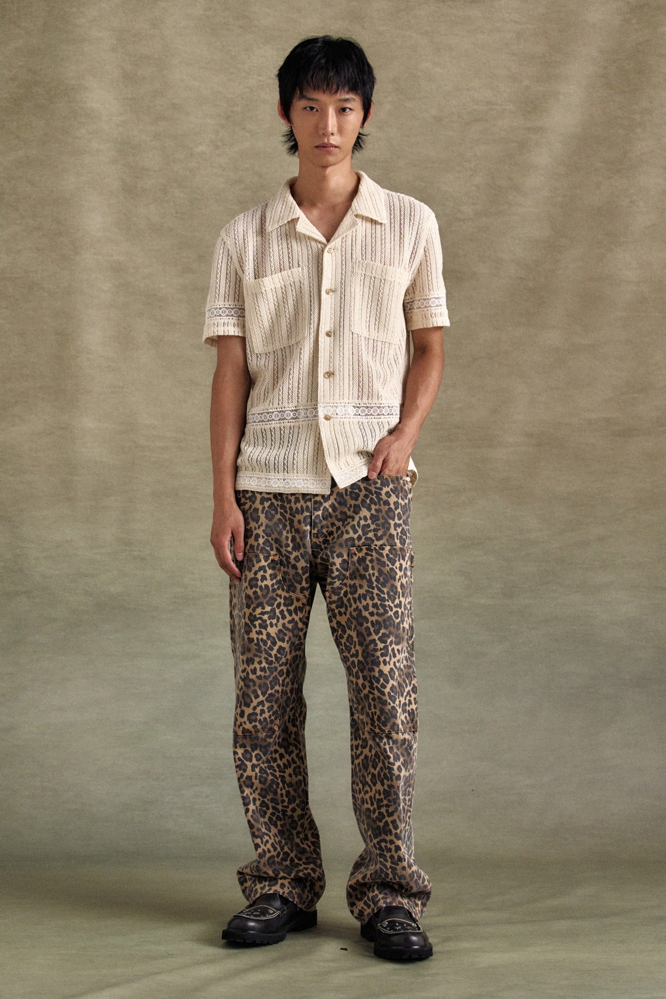 Andersson Bell - Jacquard Stripe Shirts (Ecru) product image 1 | TRAB K-Fashion Australia