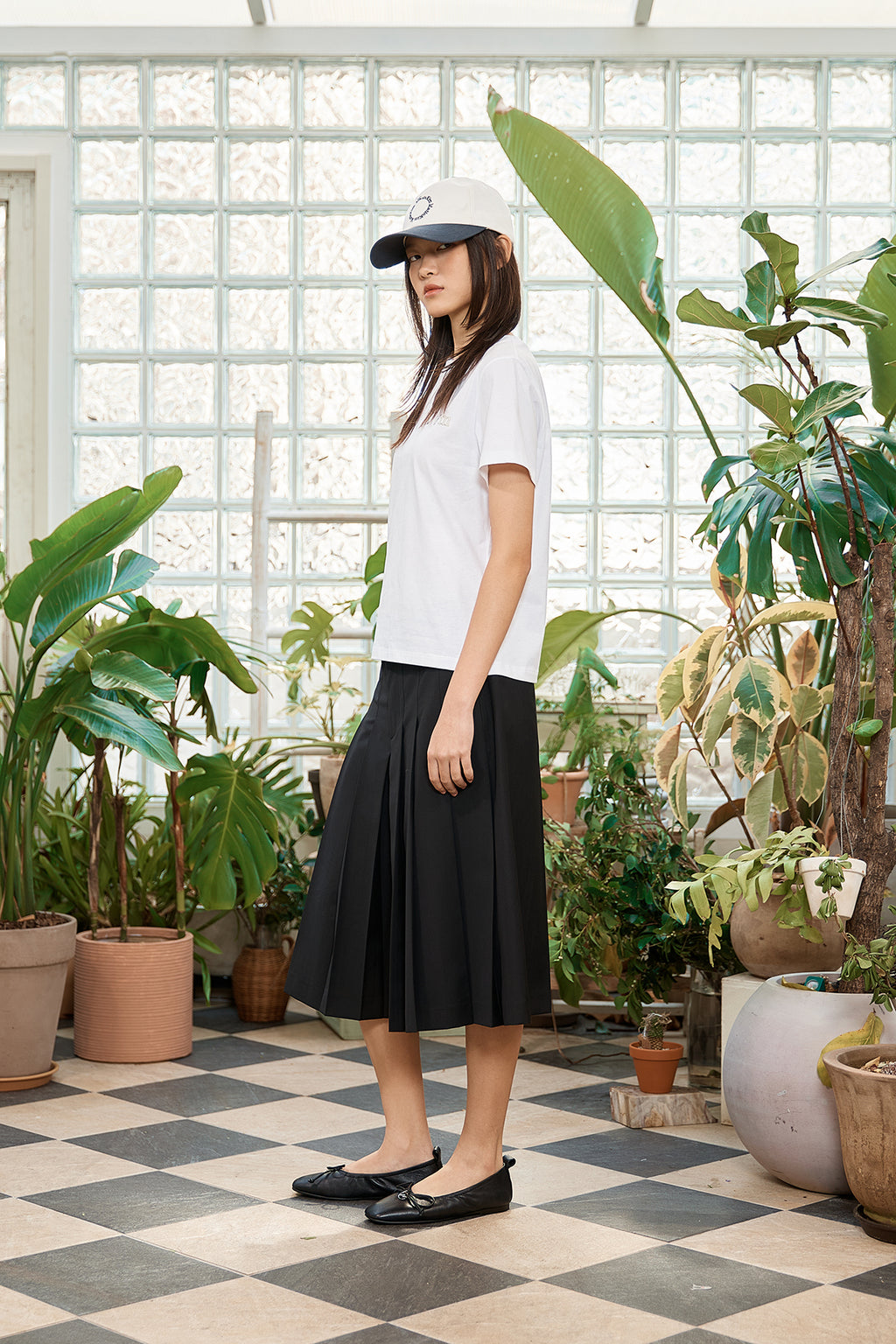 Matin Kim - Sticker Graphic Logo Top (White) product image 6 | TRAB K-Fashion Australia