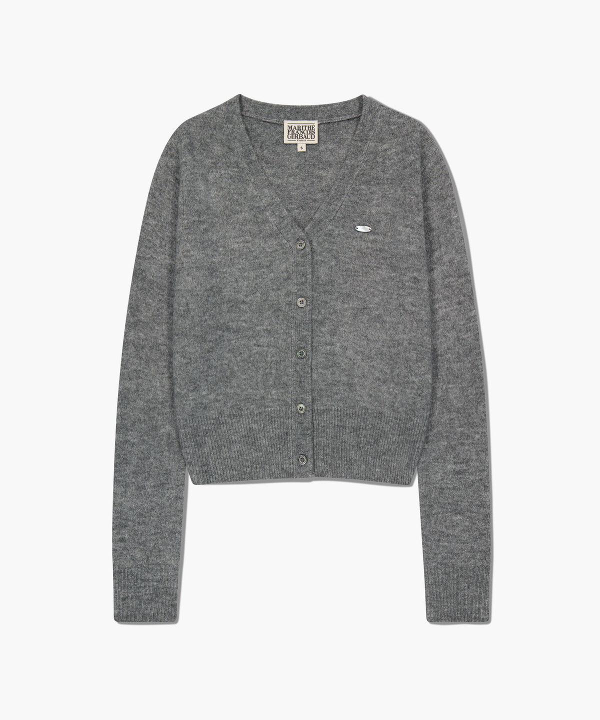 Marithe & Francois Girbaud - V-neck Crop Cardigan (Heather Gray) product image 6 | TRAB K-Fashion Australia