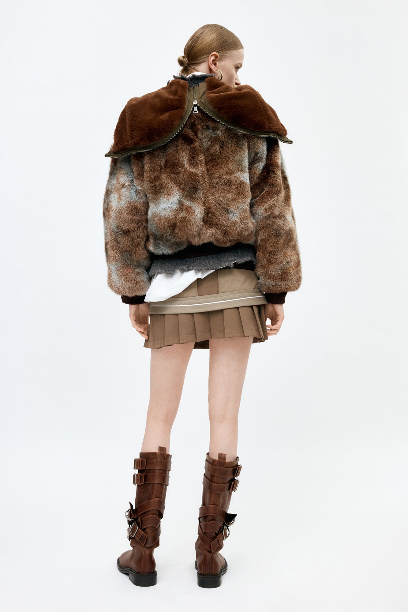 Andersson Bell - Vanessa Fur N2b Jacket (Brown) product image 2 | TRAB K-Fashion Australia