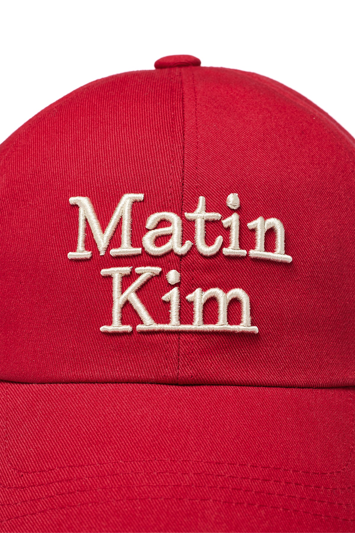 Matin Kim - Matin Volume Logo Ball Cap (Red) product image 5 | TRAB K-Fashion Australia
