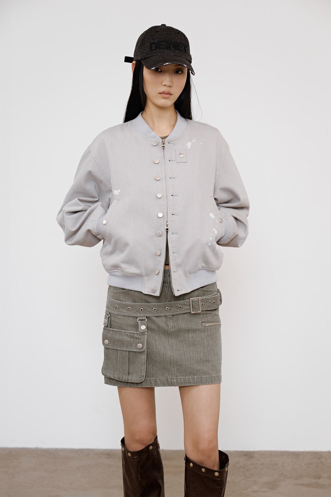 Deinet - Belted Tunnel Skirt (Khaki) product image 7 | TRAB K-Fashion Australia