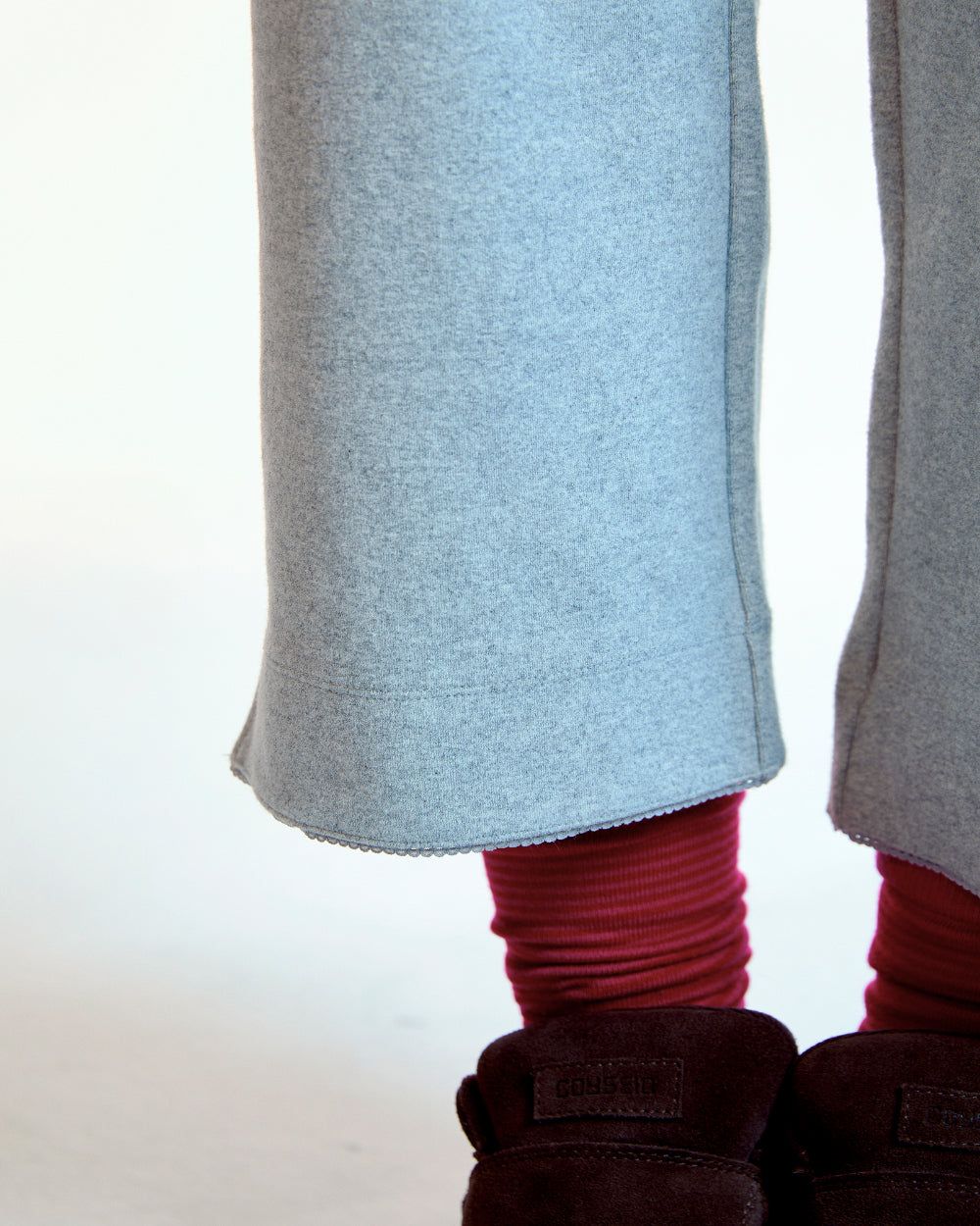 Coyseio - Soft Cropped Skirt Pants (Melange Grey) product image 6 | TRAB K-Fashion Australia
