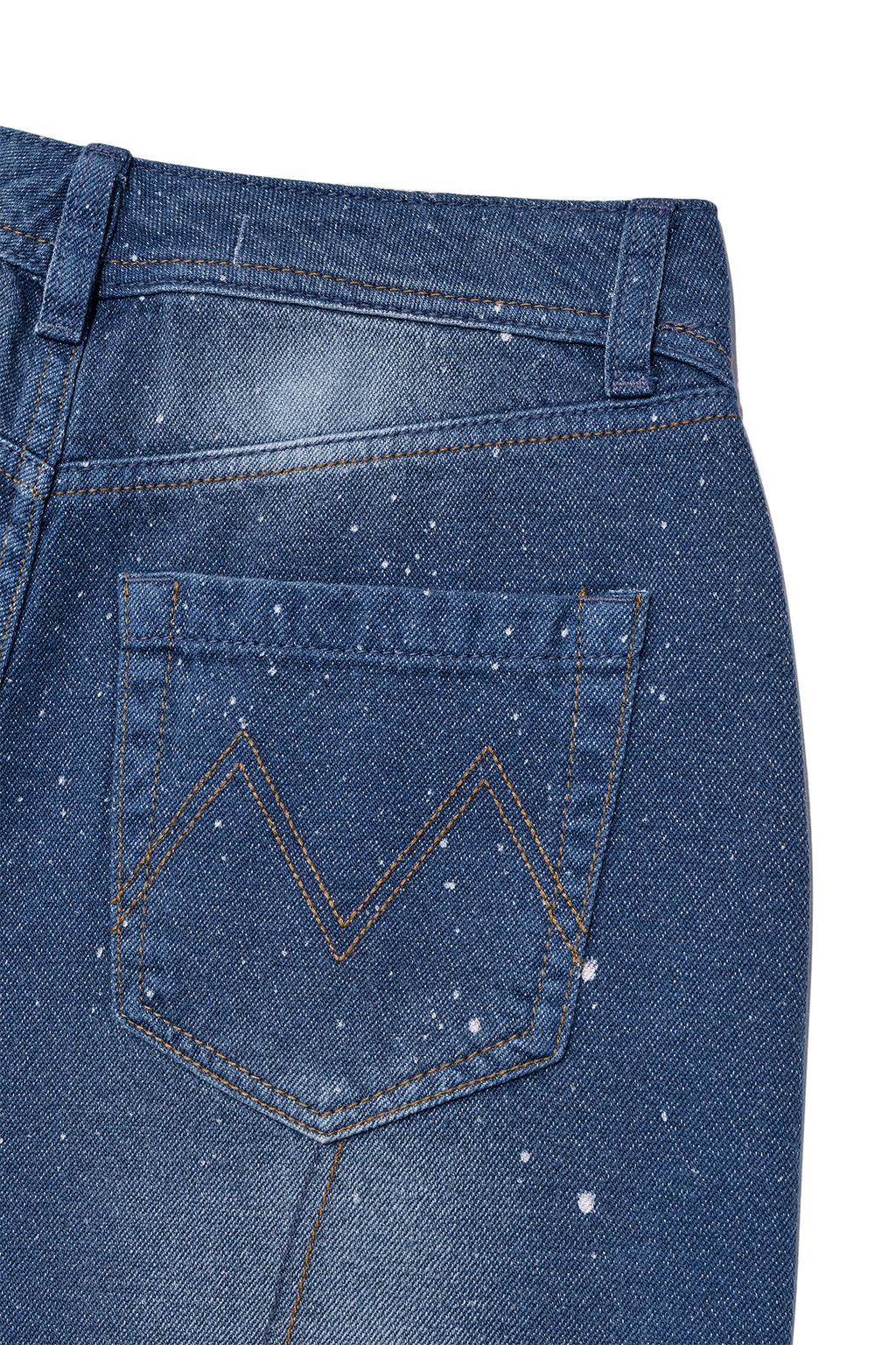 Matin Kim - Back Line Point Soft Shiny Denim Pants (Blue) product image 6 | TRAB K-Fashion Australia