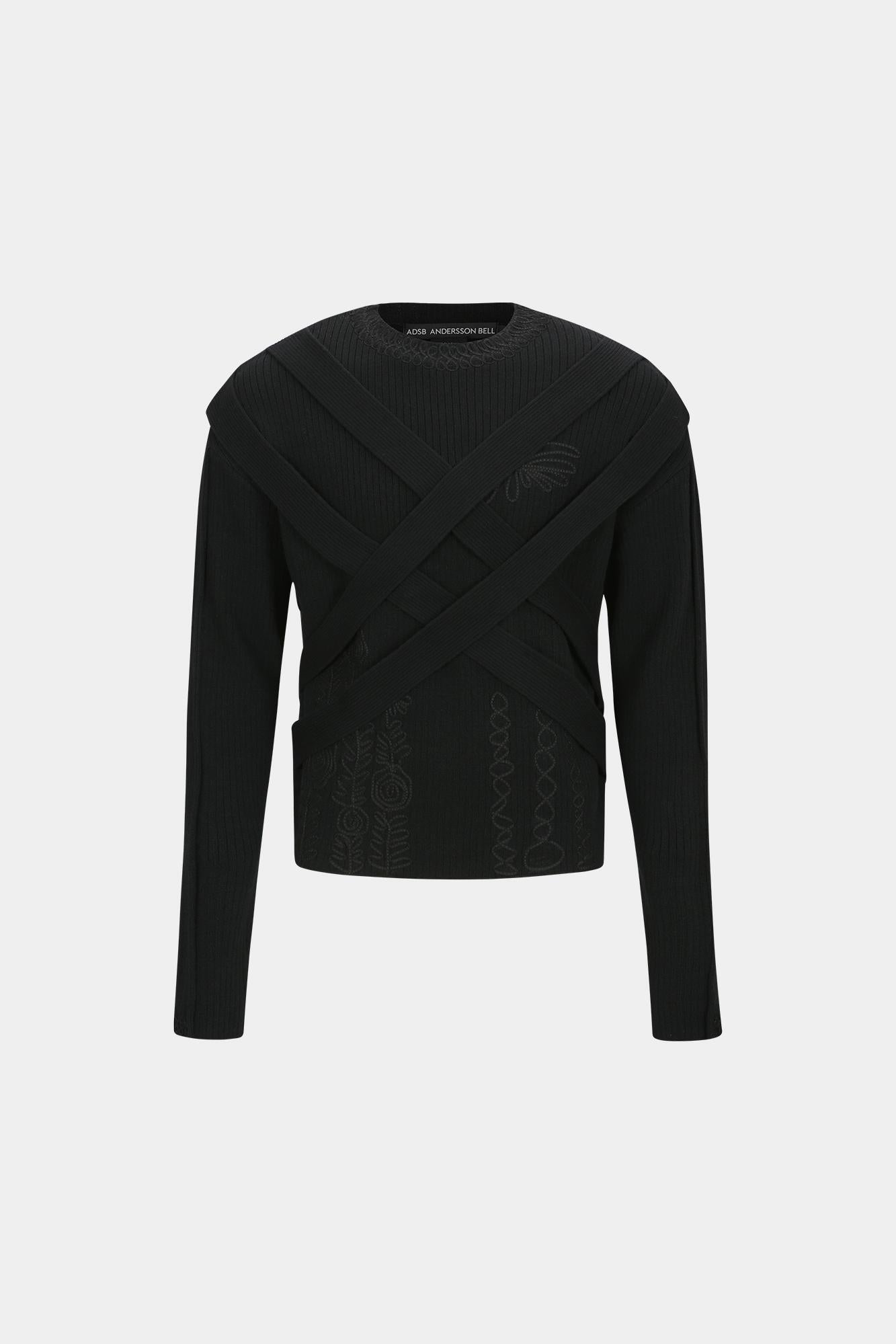 Andersson Bell - Harness Crew-Neck Sweater (Black) product image 7 | TRAB K-Fashion Australia