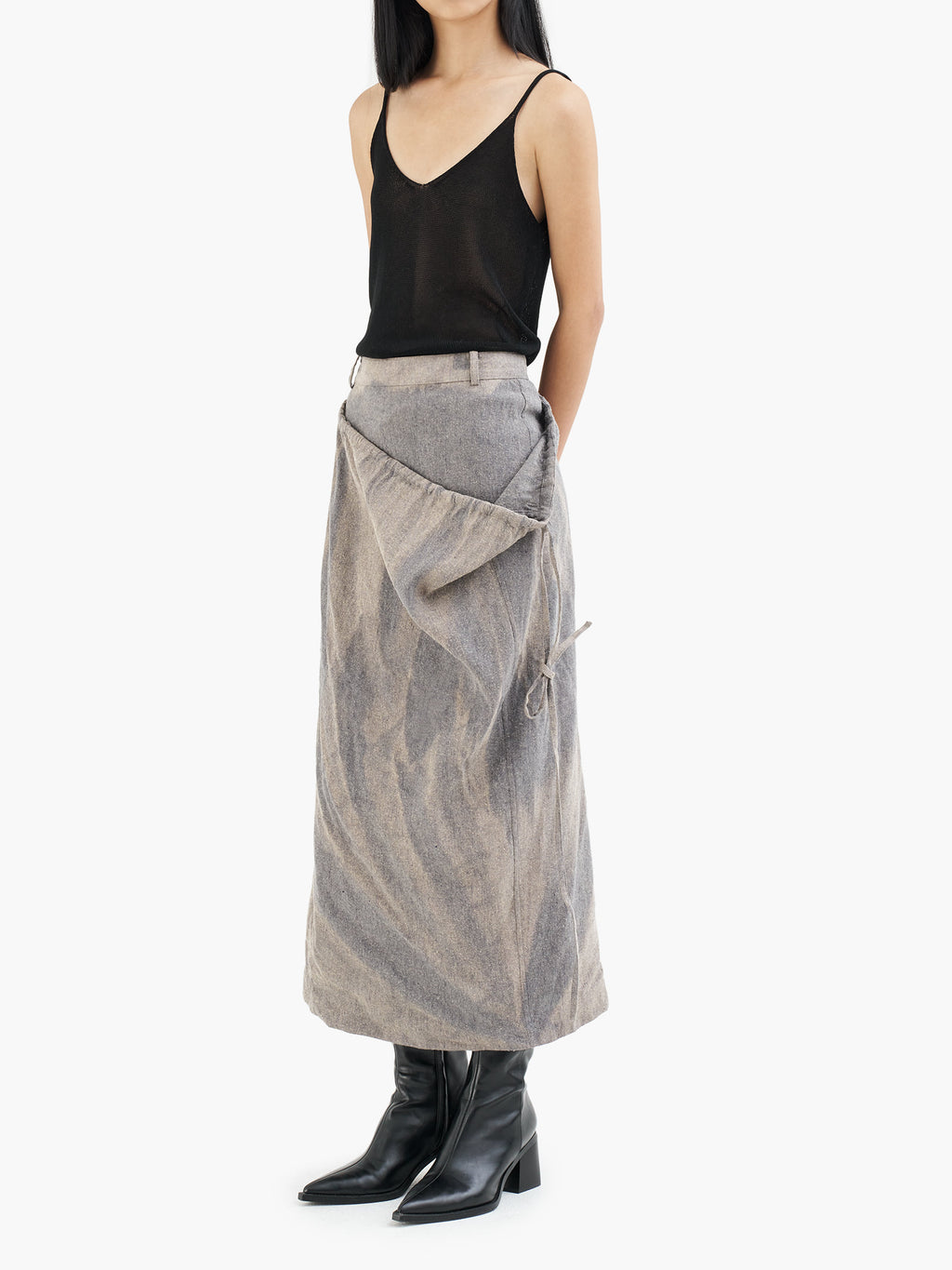 Jiyong Kim - Sun-Bleached Layered Skirt (Grey) product image 3 | TRAB K-Fashion Australia