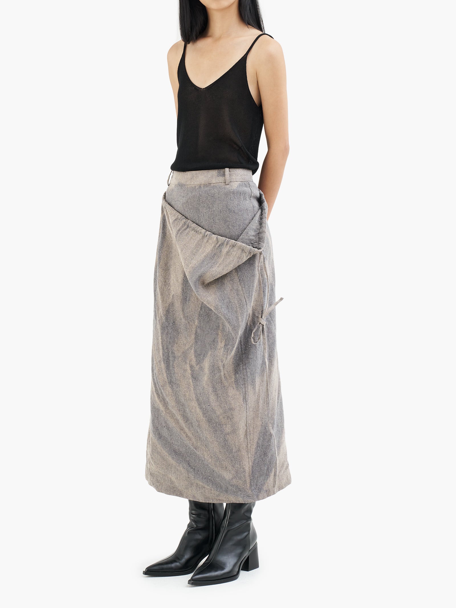 Jiyong Kim - Sun-Bleached Layered Skirt (Grey) product image 3 | TRAB K-Fashion Australia