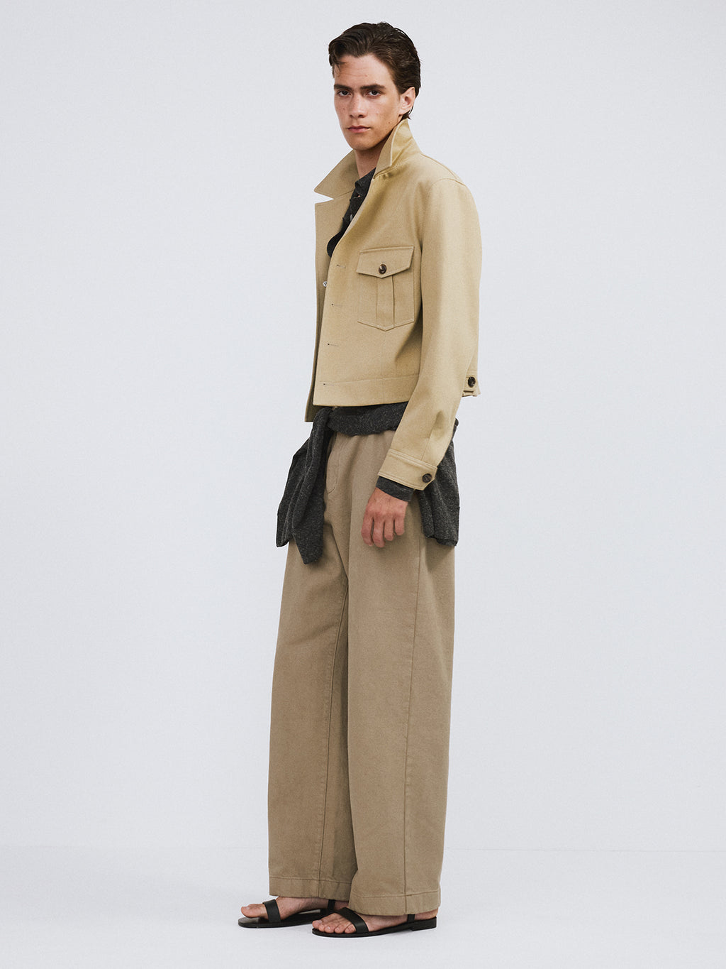 Recto - Signature Military Cotton Jacket (Light Khaki) product image 2 | TRAB K-Fashion Australia