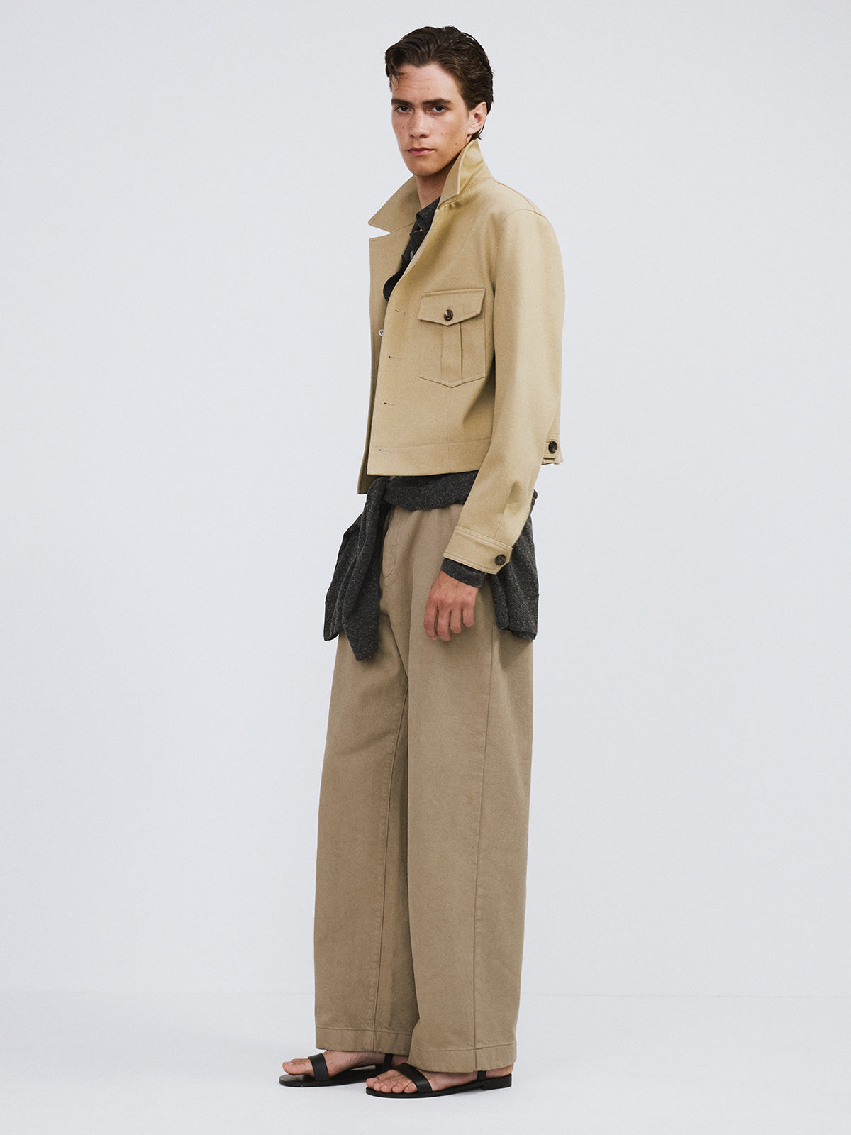 Recto - Signature Military Cotton Jacket (Light Khaki) product image 2 | TRAB K-Fashion Australia