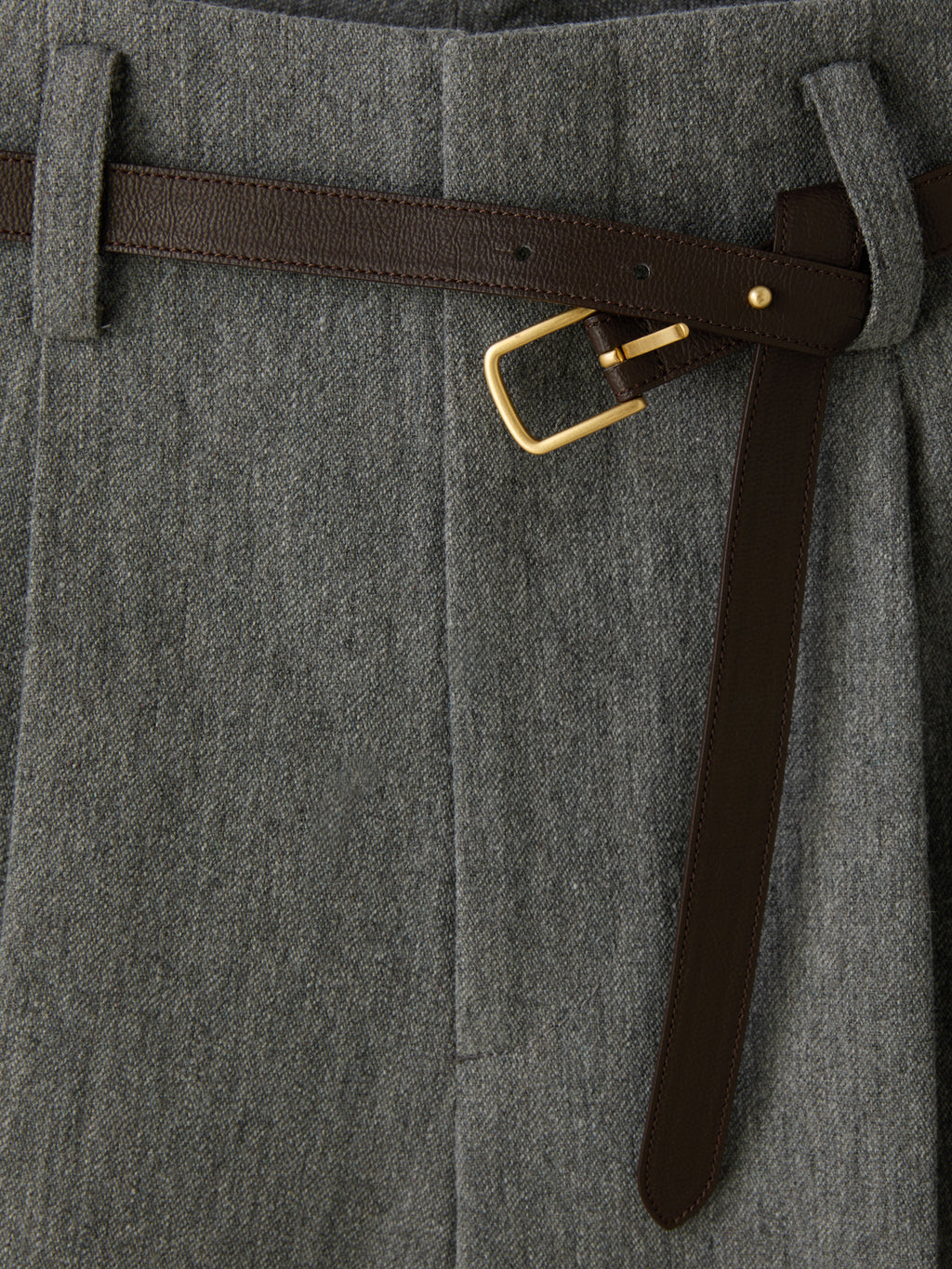 Recto - Quincy Wool Belted Pants (Melange Grey) product image 14 | TRAB K-Fashion Australia