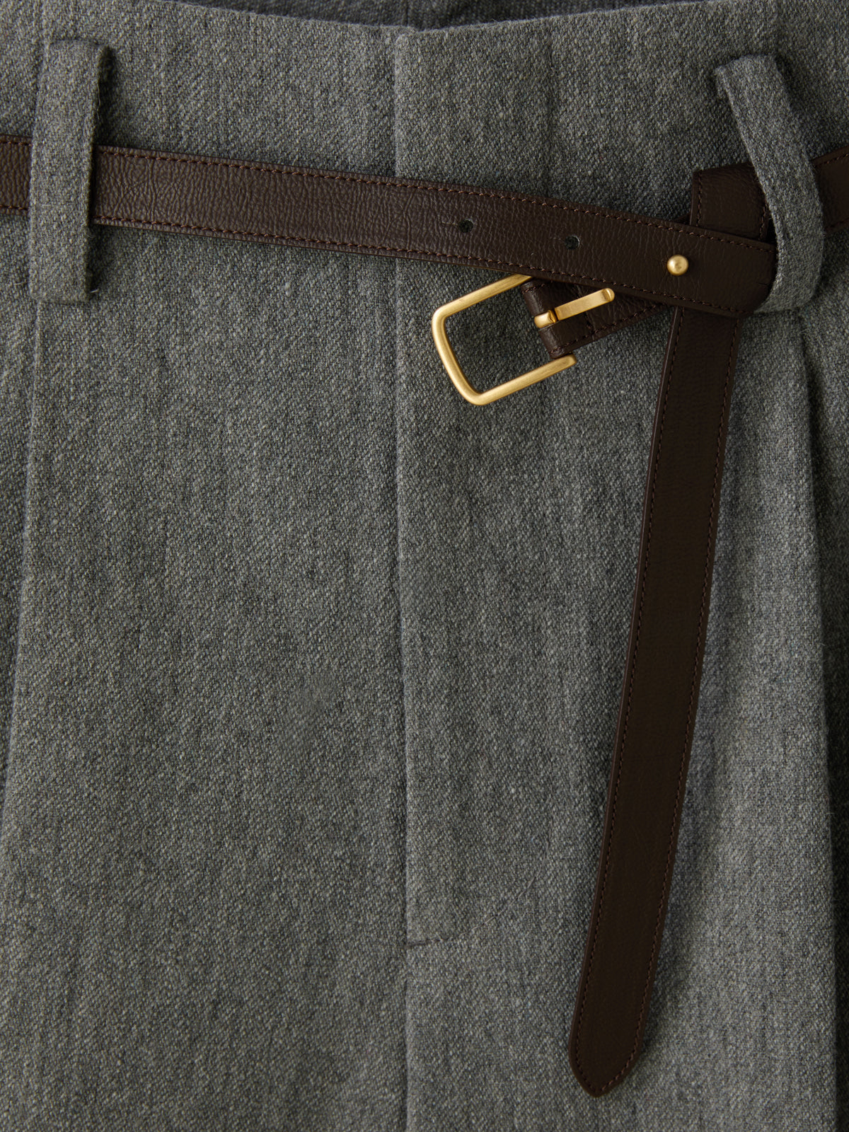 Recto - Quincy Wool Belted Pants (Melange Grey) product image 14 | TRAB K-Fashion Australia
