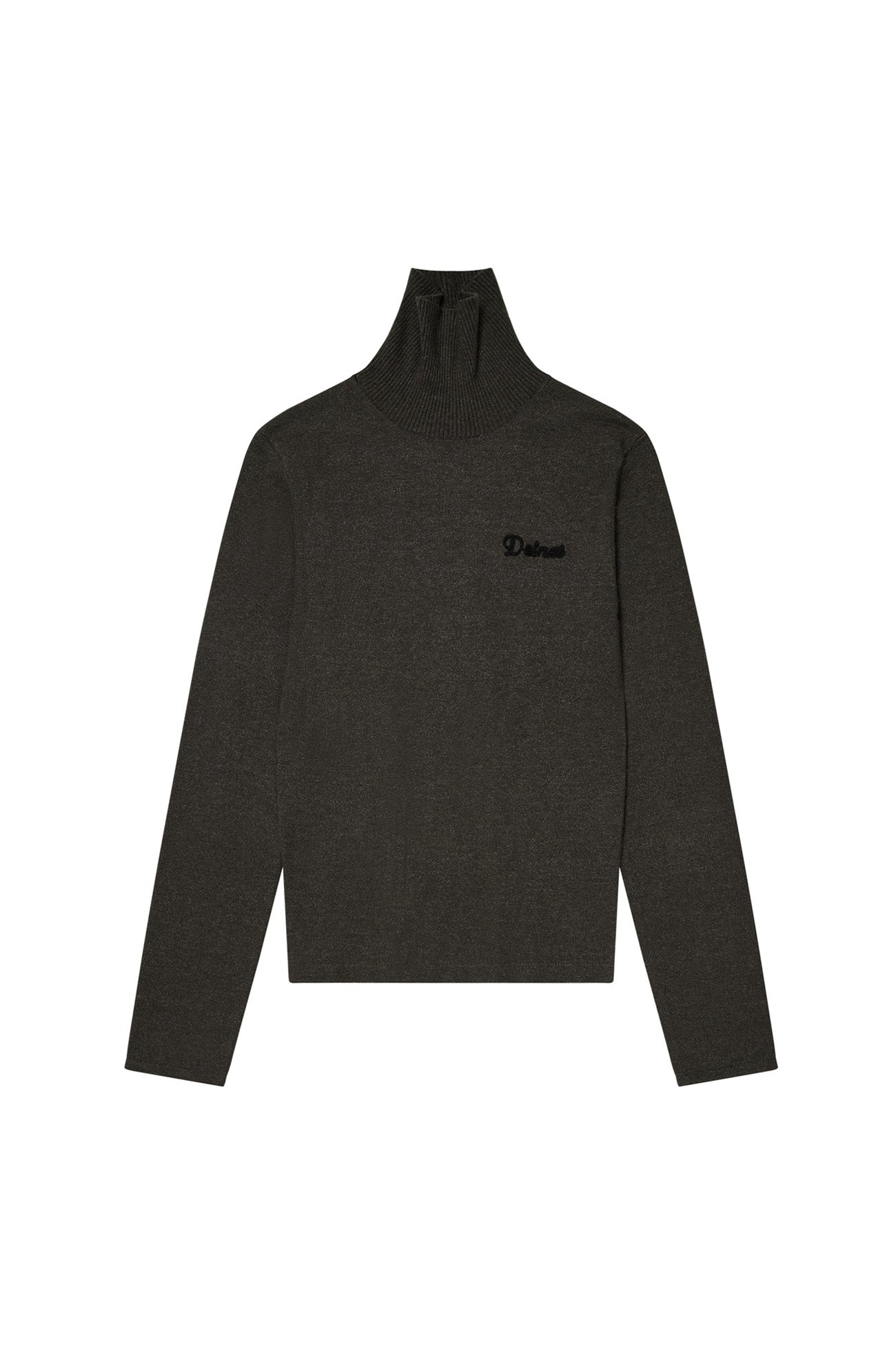 Deinet - Turtleneck Slim Knit Top (Charcoal) product image 1 | TRAB K-Fashion Australia