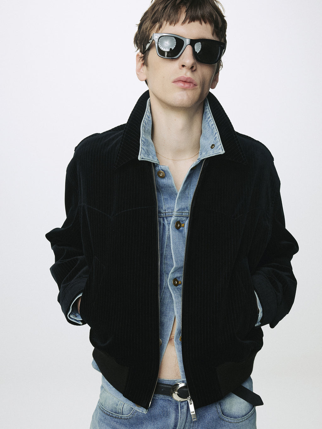 Tonywack - Ribbed Velvet Western Blouson (Black) product image 10 | TRAB K-Fashion Australia