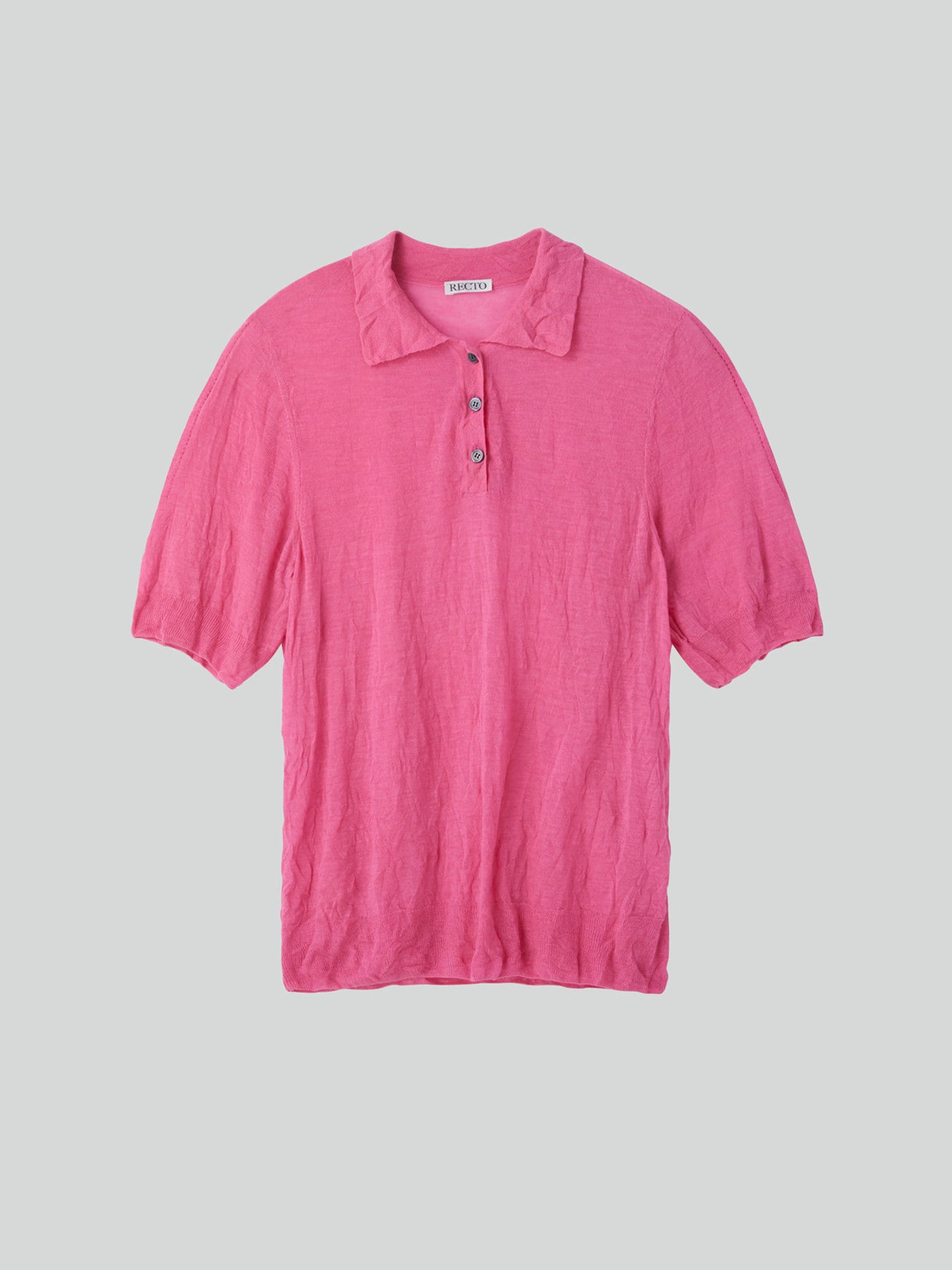 Recto - Crease Polo Knit Top (Pink) product image 4 | TRAB K-Fashion Australia
