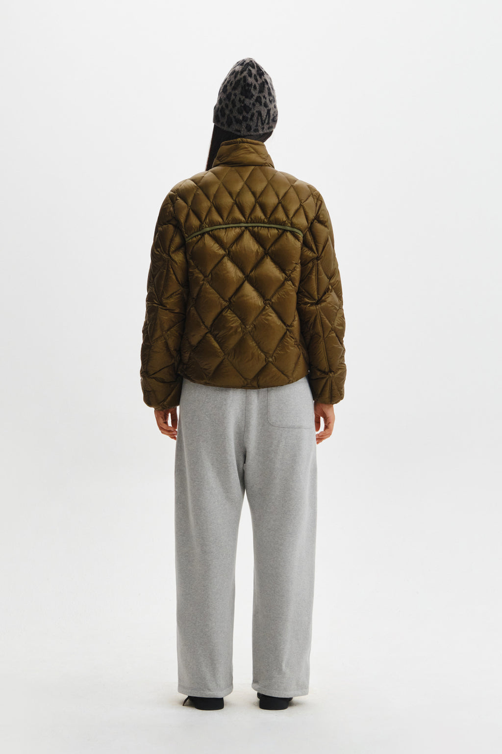 Matin Kim - Mix Quilted Light Down Jumper (Khaki) product image 10 | TRAB K-Fashion Australia